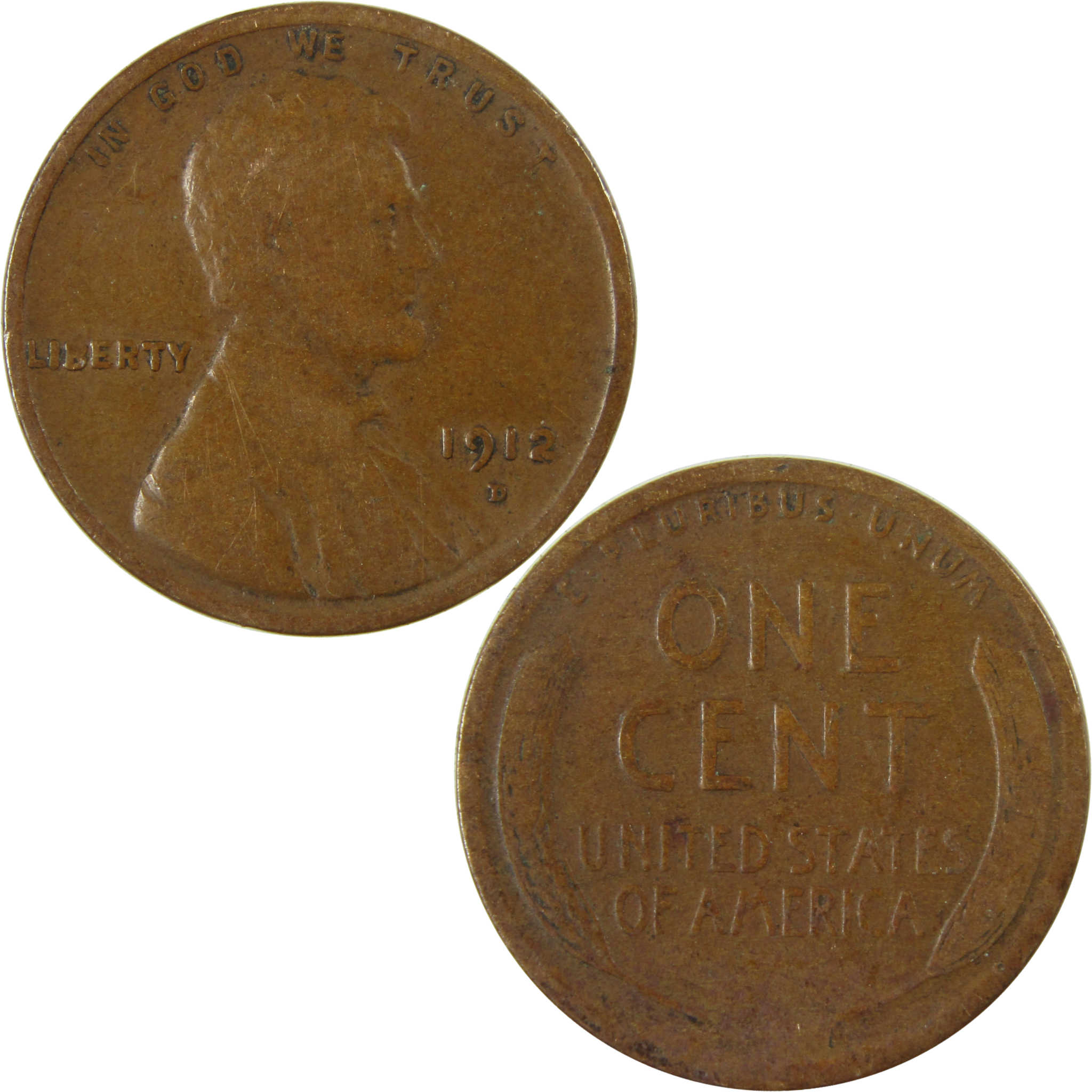 1912 D Lincoln Wheat Cent G Good Penny 1c Coin Collectible SKU:I27160