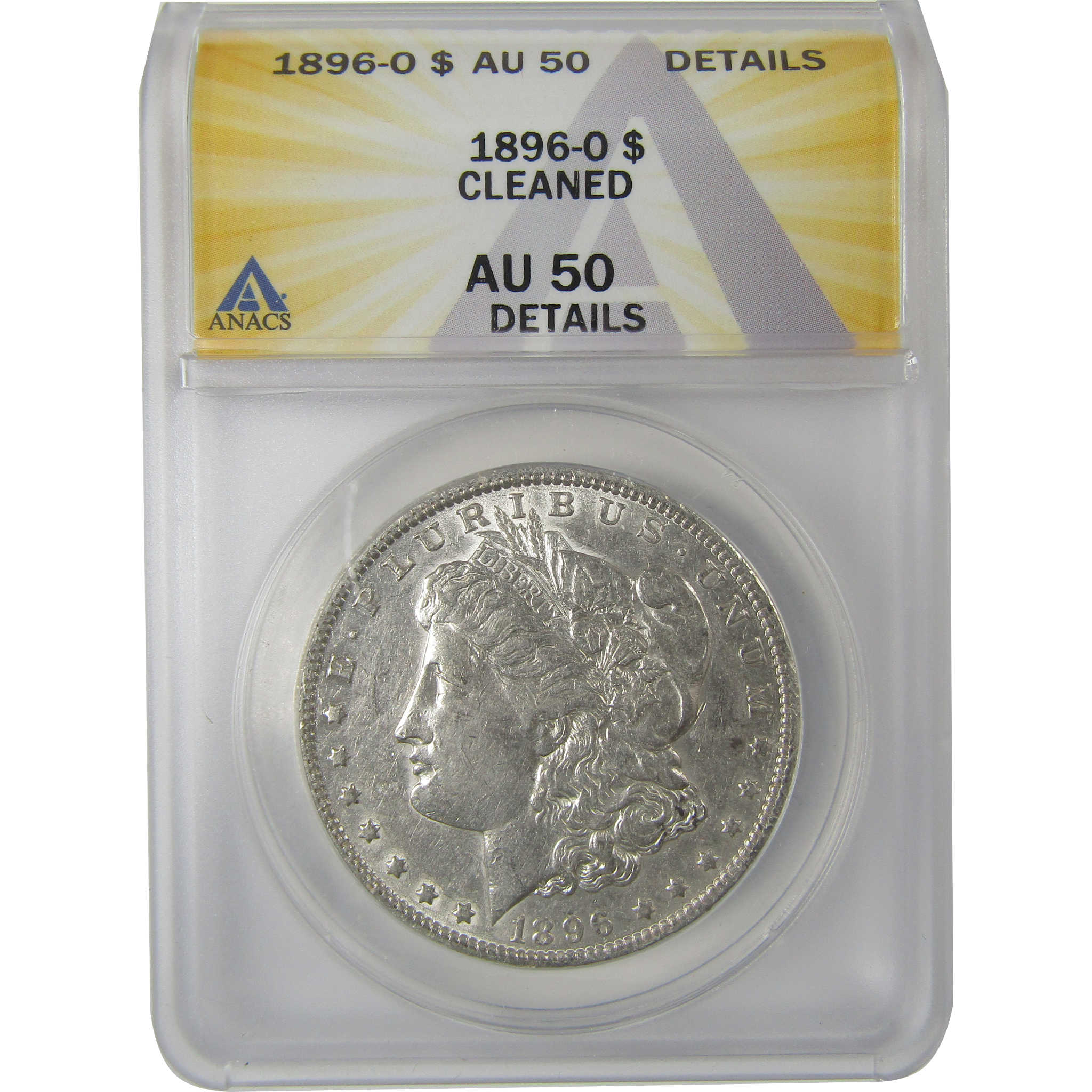 1896 O Morgan Dollar AU 50 Details ANACS Silver $1 Coin SKU:I18959 - Morgan coin - Morgan silver dollar - Morgan silver dollar for sale - Profile Coins &amp; Collectibles