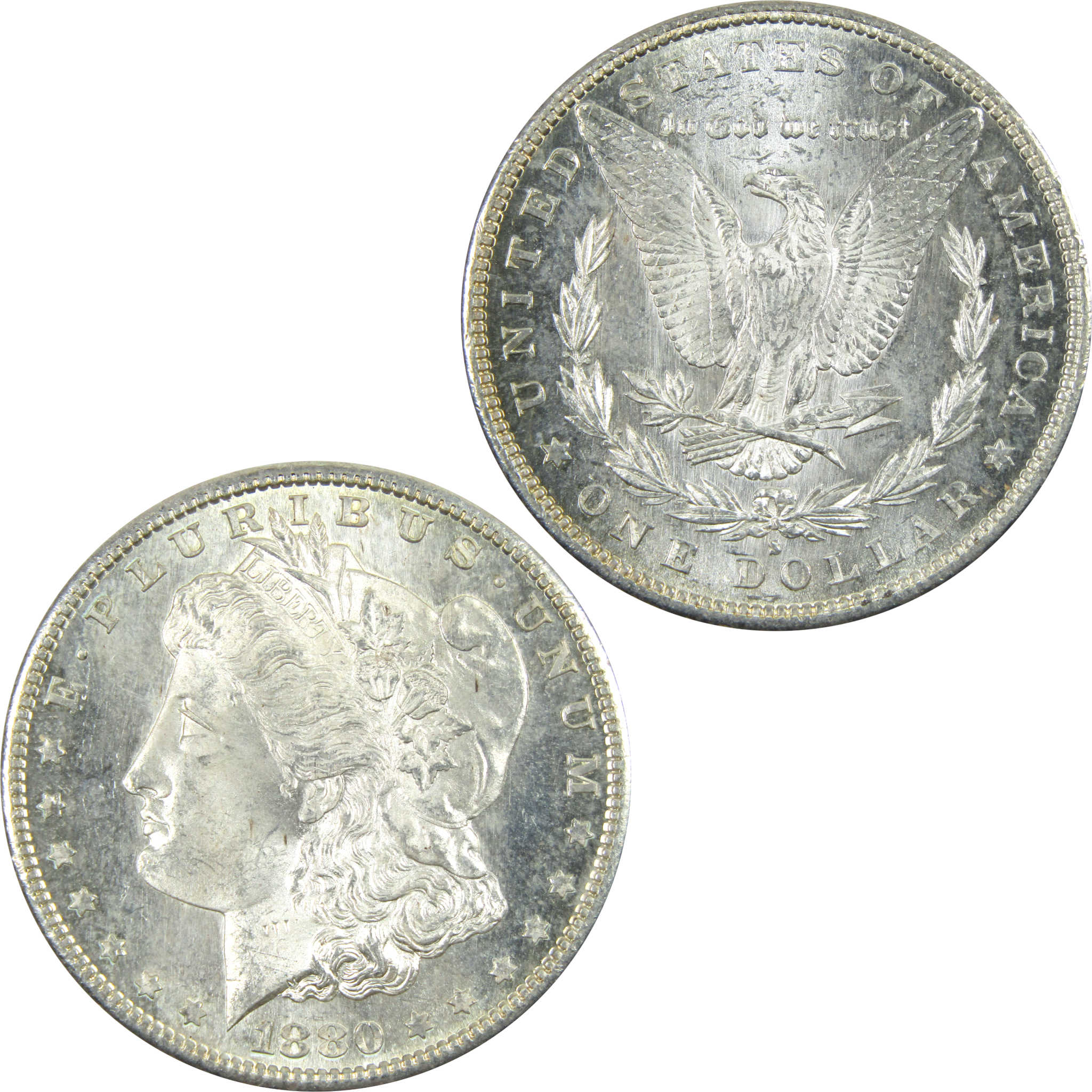 1880 S Morgan Dollar Uncirculated Silver $1 Coin SKU:I14554 - Morgan coin - Morgan silver dollar - Morgan silver dollar for sale - Profile Coins &amp; Collectibles