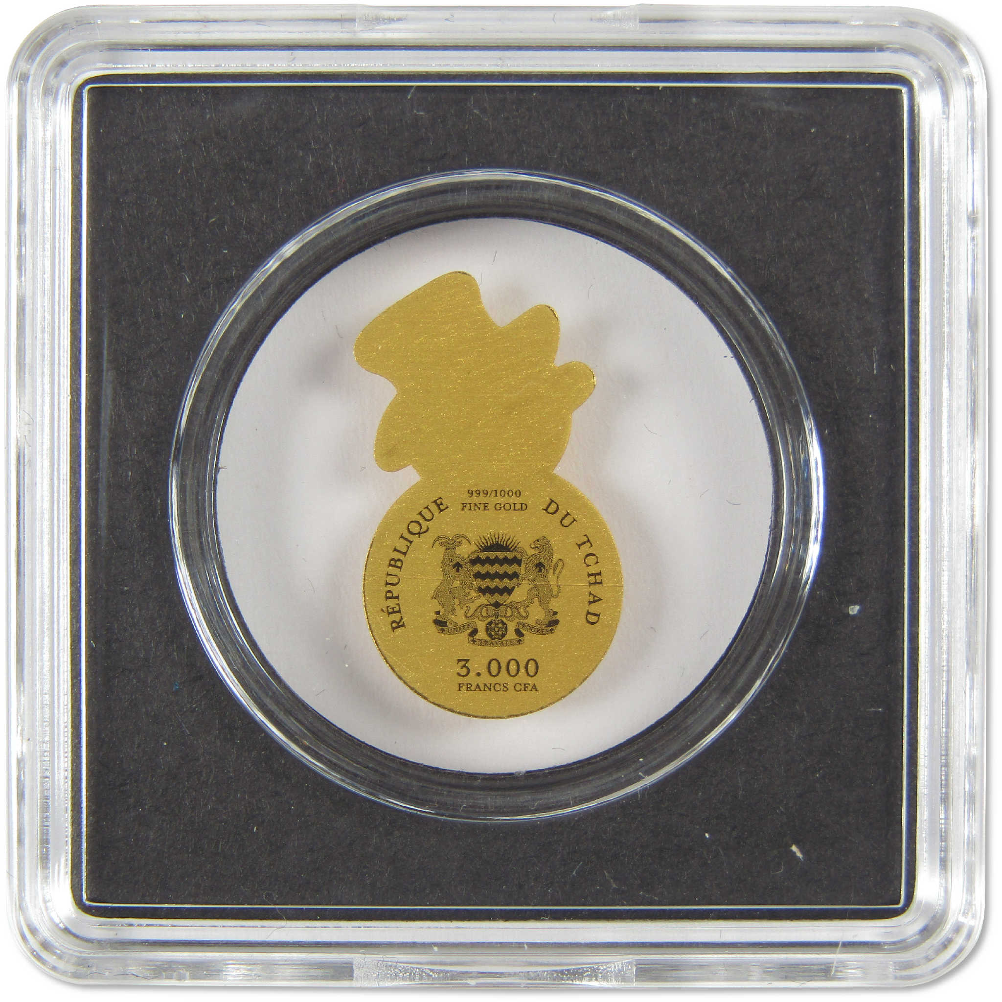 Merry Christmas Snowman 3000 CFA 1/1000 oz .999 Gold Coin SKU:OPC244