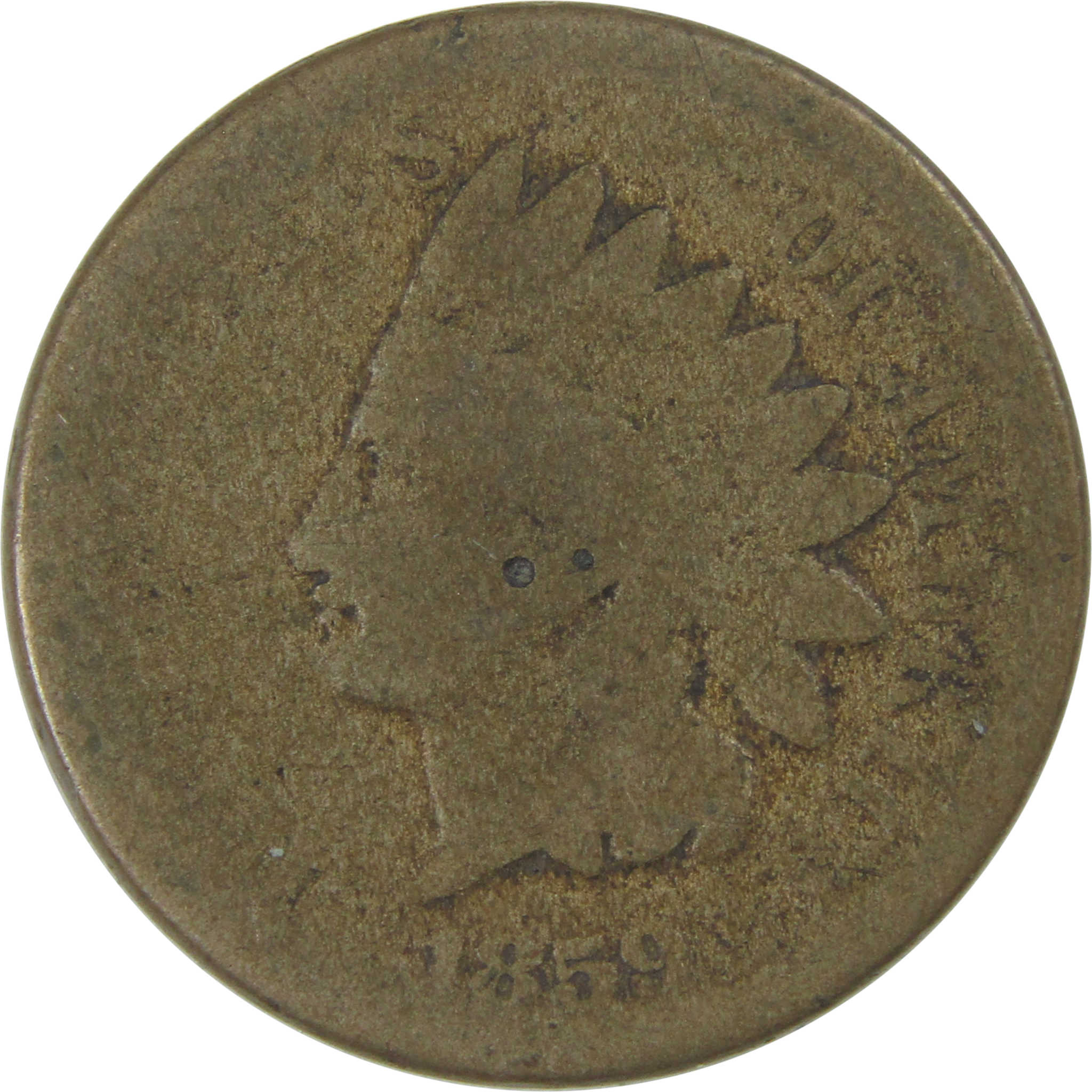 1859 Indian Head Cent AG About Good Penny 1c Coin SKU:I23274