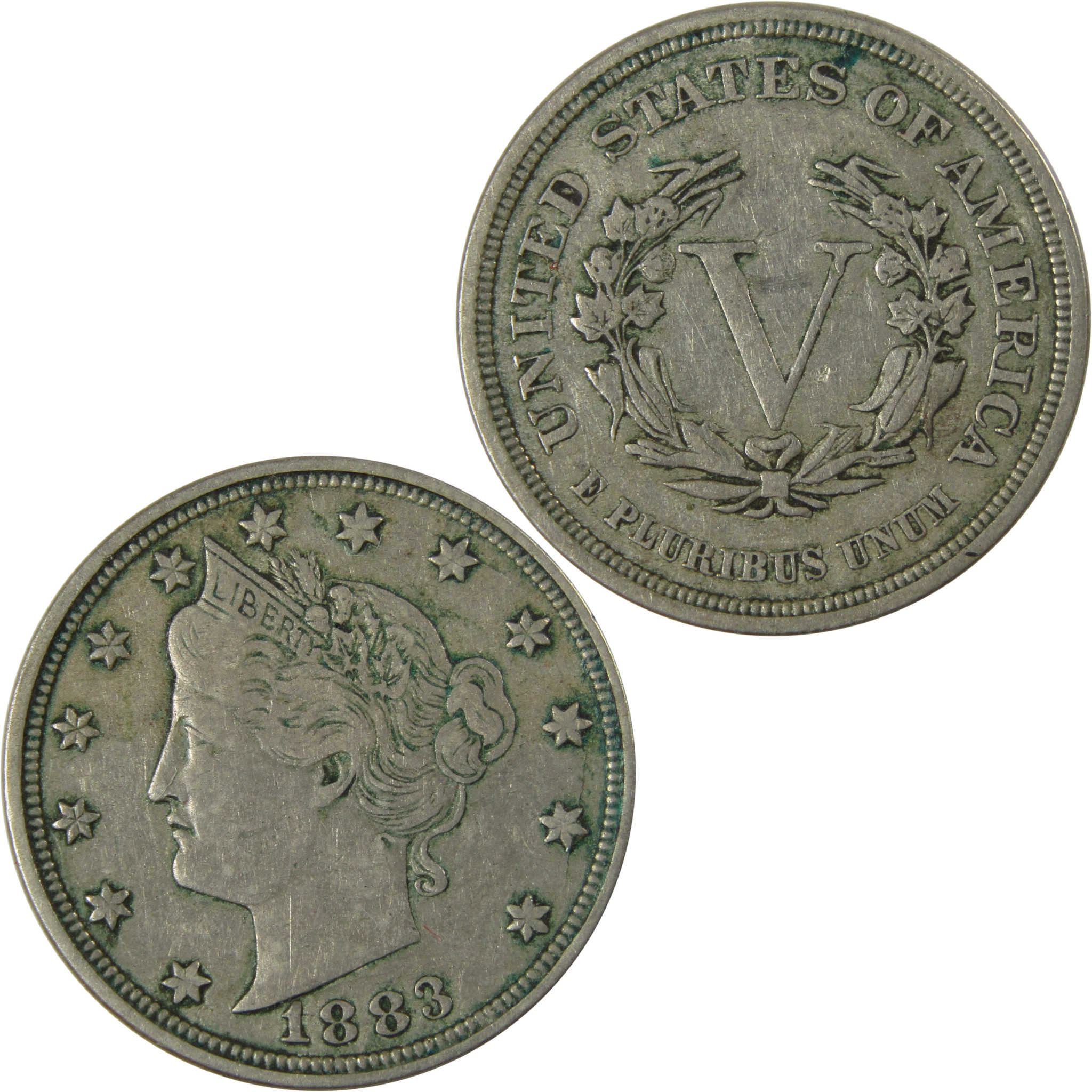1883 No Cents Liberty Head V Nickel VF Very Fine 5c Coin SKU:I26525