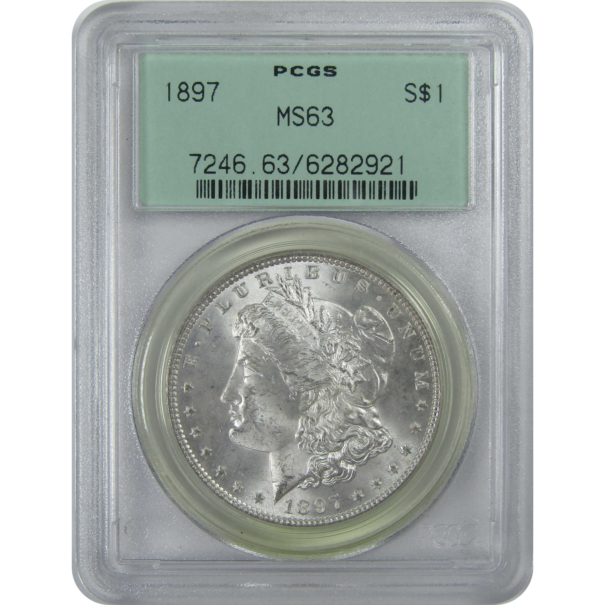 1897 Morgan Dollar MS 63 PCGS Silver $1 Uncirculated Coin SKU:I15810 - Morgan coin - Morgan silver dollar - Morgan silver dollar for sale - Profile Coins &amp; Collectibles