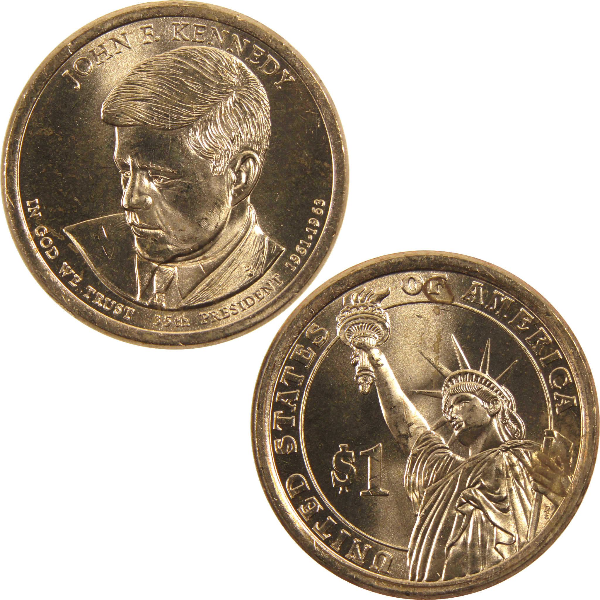 2015 P John F Kennedy Presidential Dollar BU Uncirculated $1 Coin