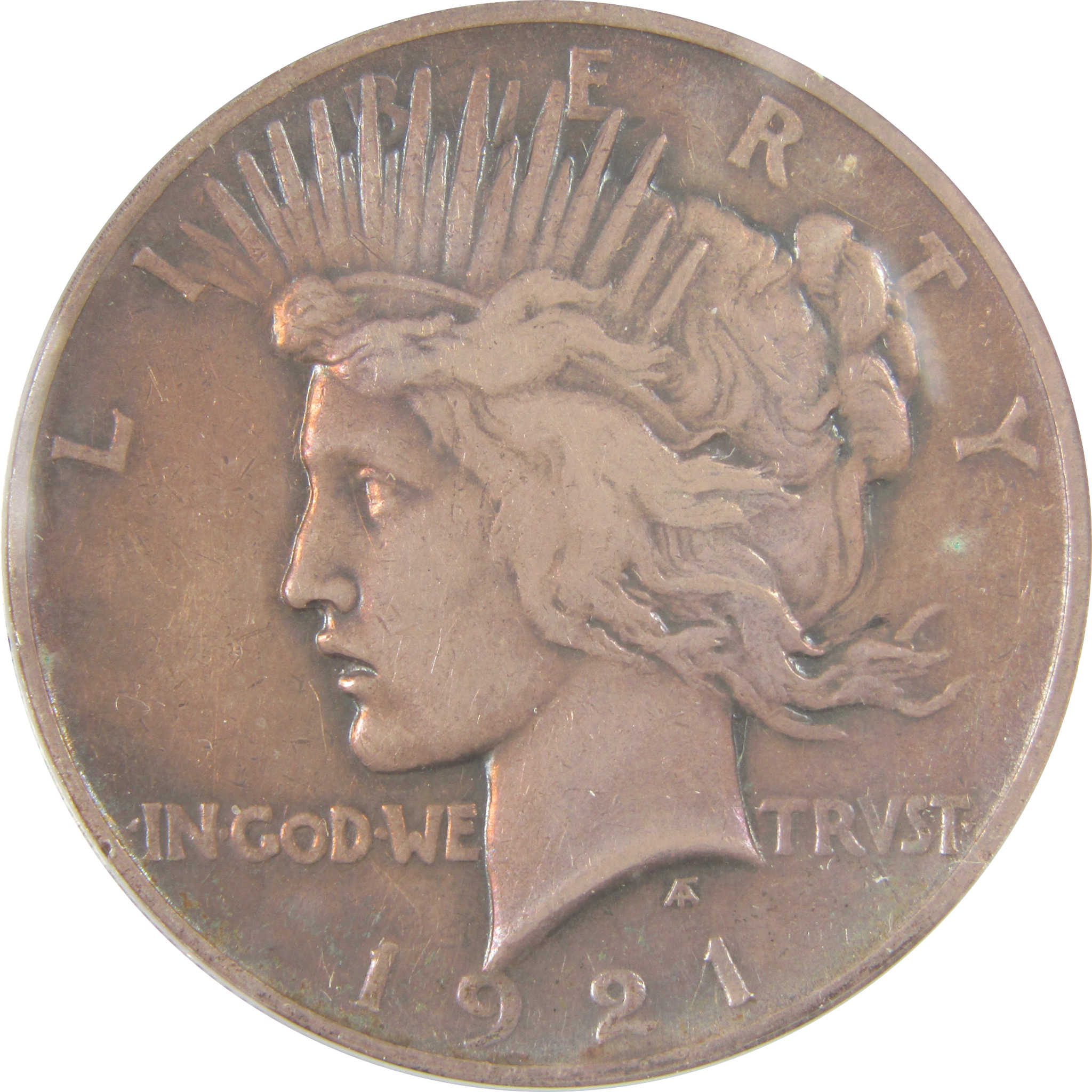 1921 High Relief Peace Dollar EF 40 Details ANACS Silver SKU:I21398