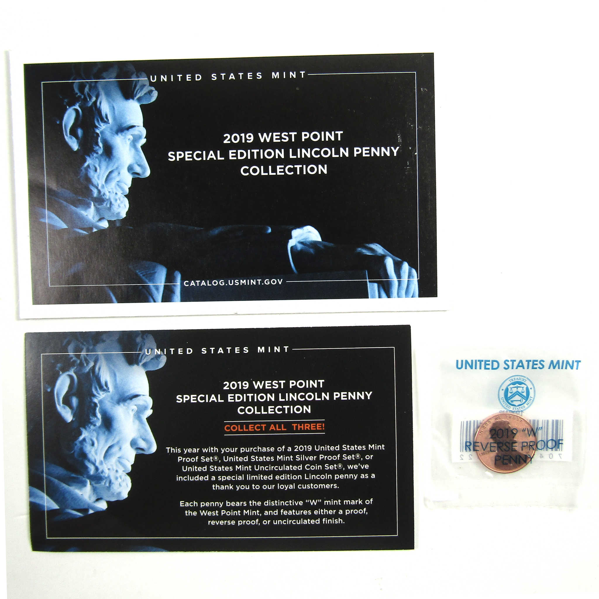 2019 Silver Proof Set U.S Mint OGP COA with 2019-W Reverse Proof Penny