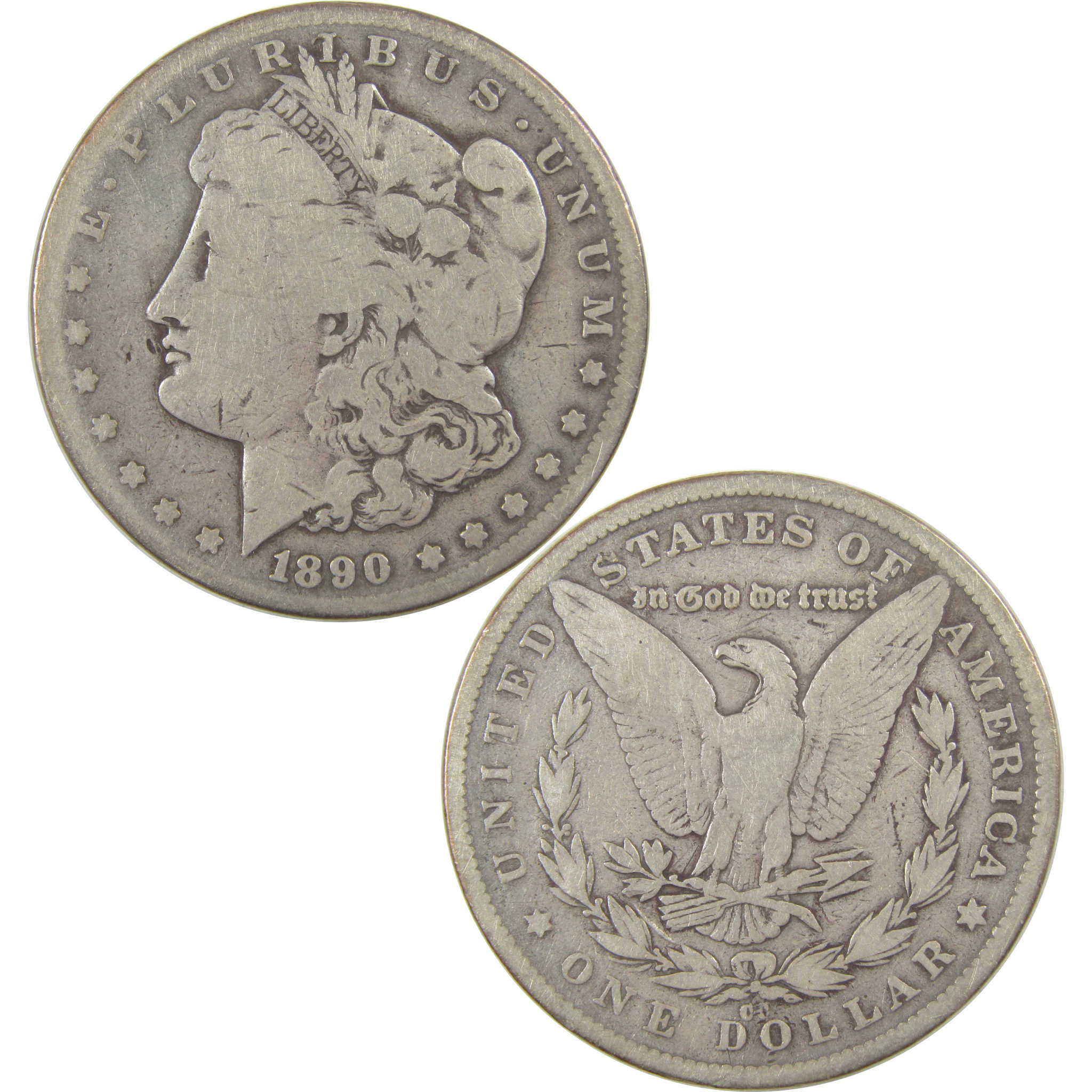 1890 CC Morgan Dollar VG Very Good Details Silver $1 Coin SKU:I22458 - Morgan coin - Morgan silver dollar - Morgan silver dollar for sale - Profile Coins &amp; Collectibles