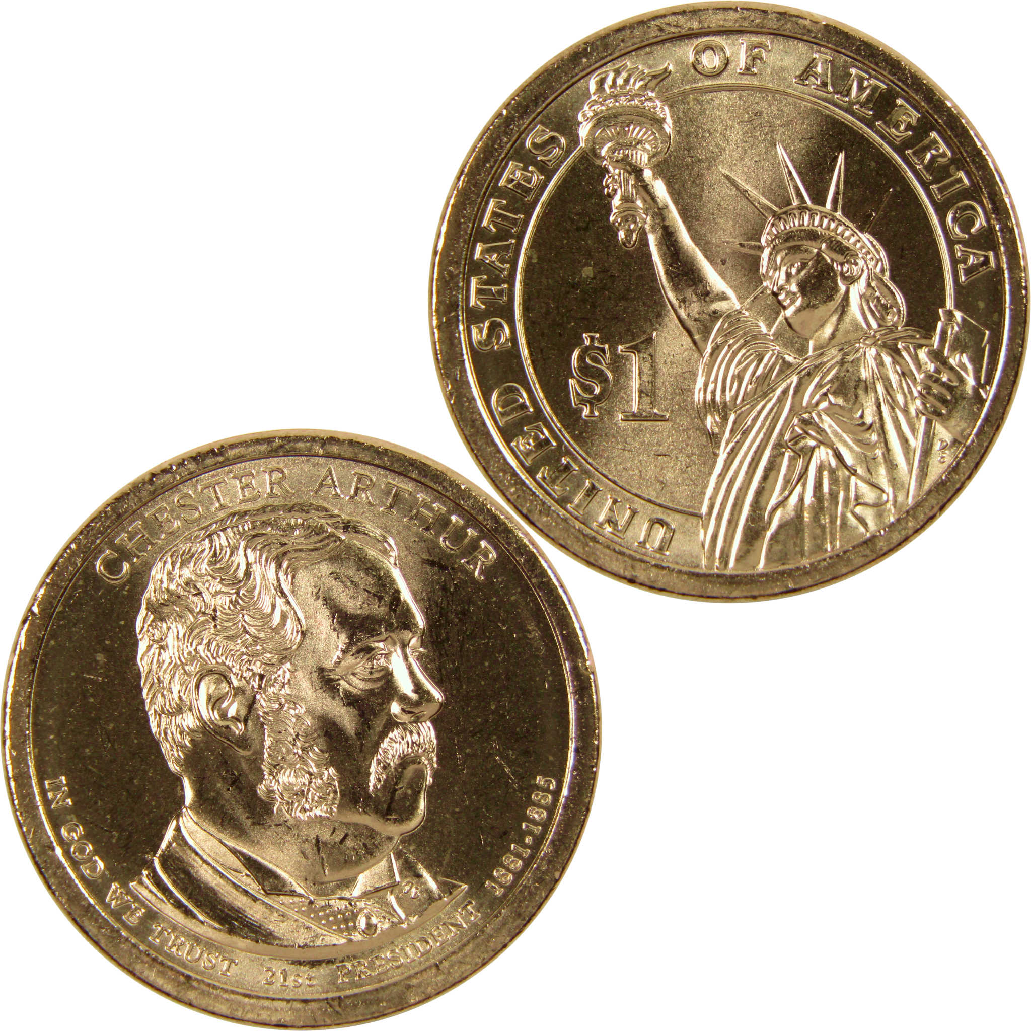 2012 P Chester A Arthur Presidential Dollar BU Uncirculated $1 Coin