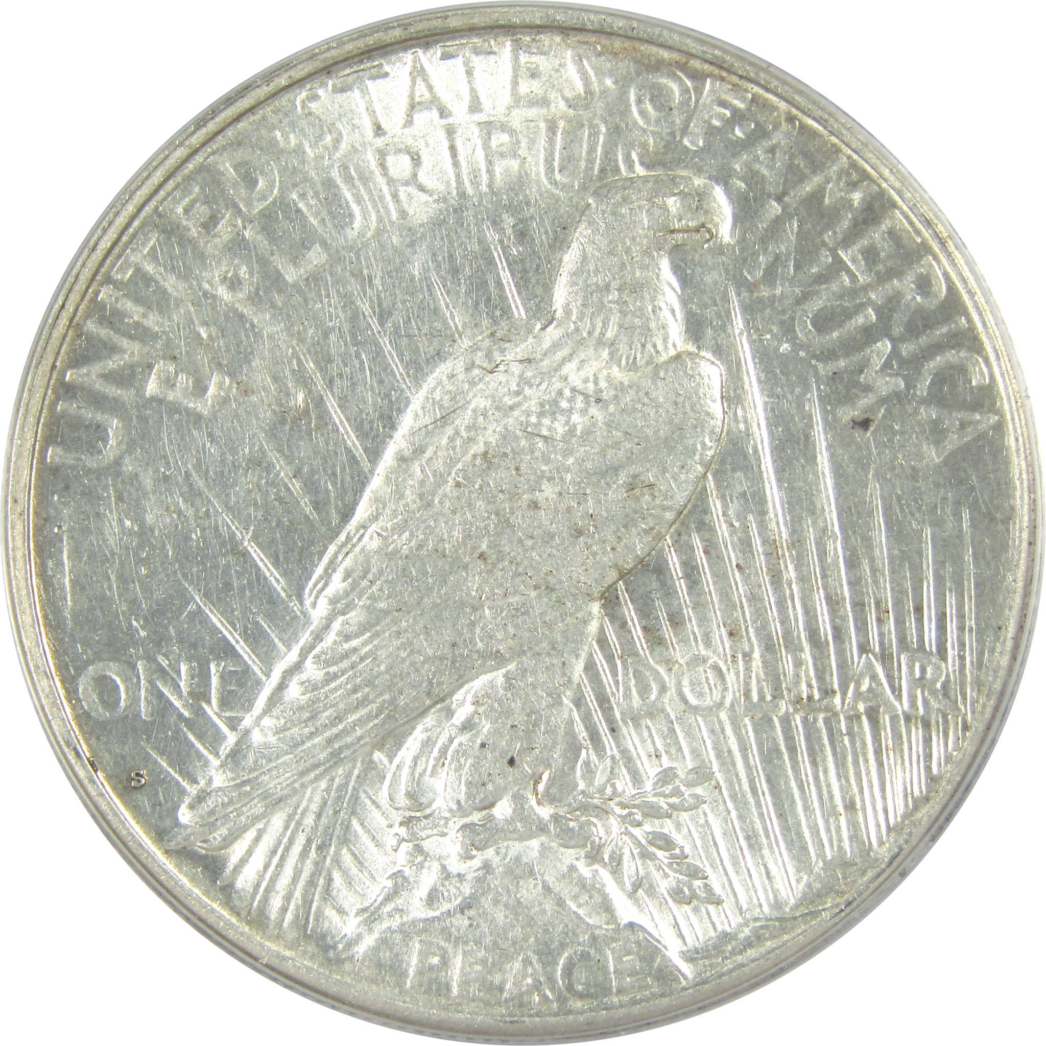 1925 S Peace Dollar AU 58 Details ANACS Silver $1 Coin SKU:I16243