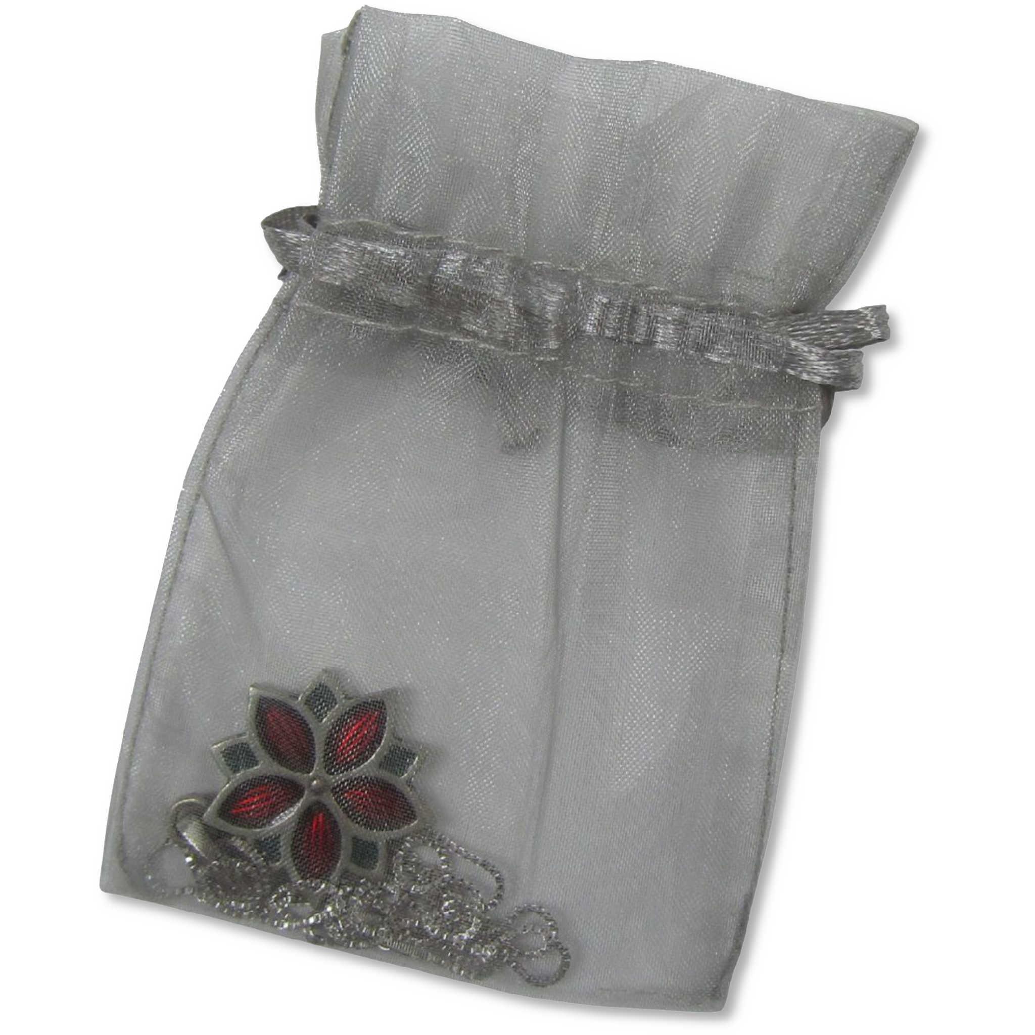 Poinsettia Starburst Pewter Necklace with Sterling Silver Chain