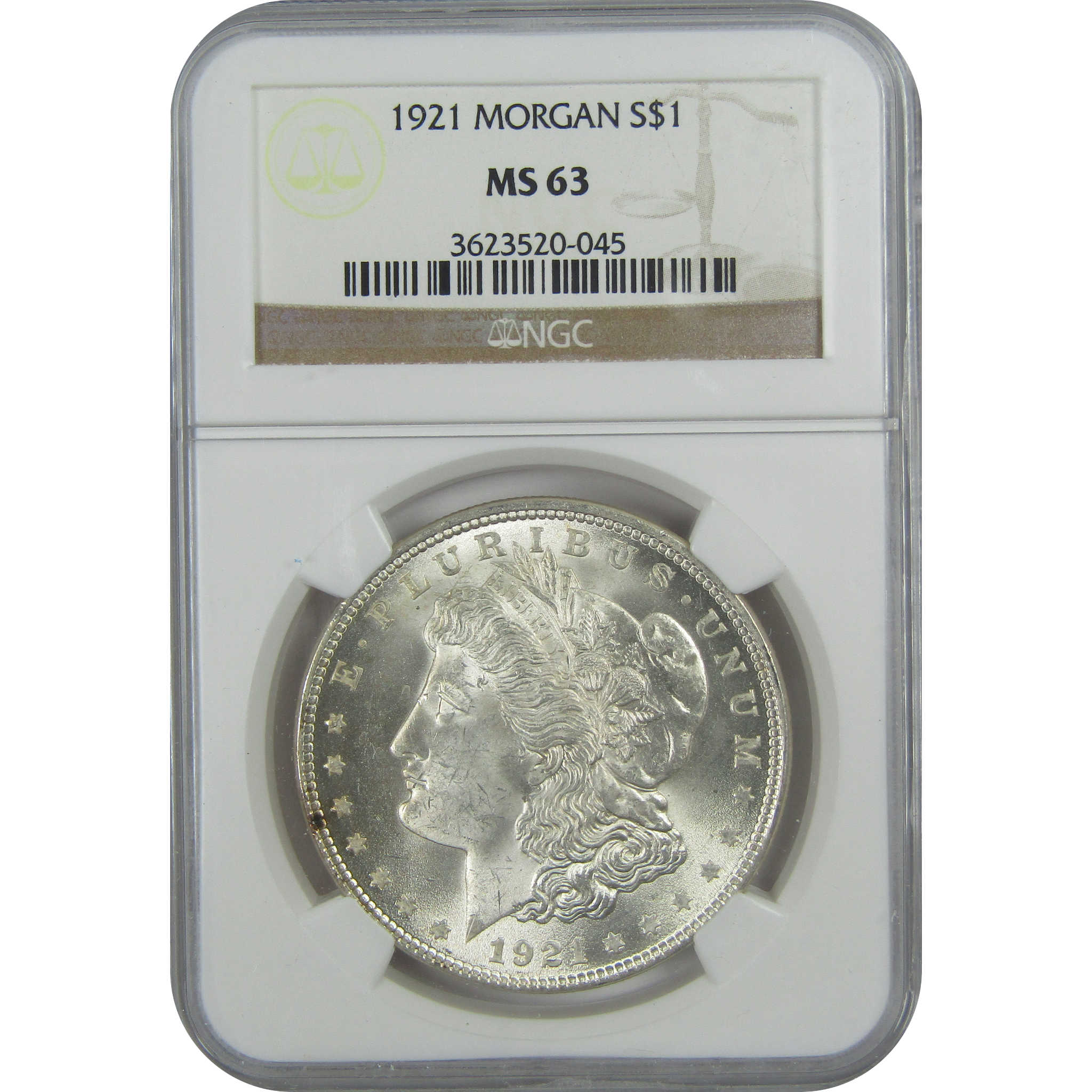 1921 Morgan Dollar MS 63 NGC Silver $1 Uncirculated Coin SKU:I15704 - Morgan coin - Morgan silver dollar - Morgan silver dollar for sale - Profile Coins &amp; Collectibles