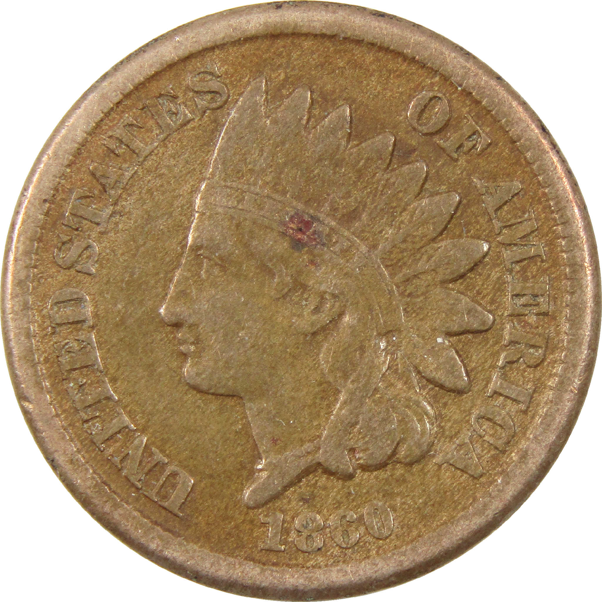 1860 Indian Head Cent VF Copper-Nickel Penny 1c Coin SKU:I11477