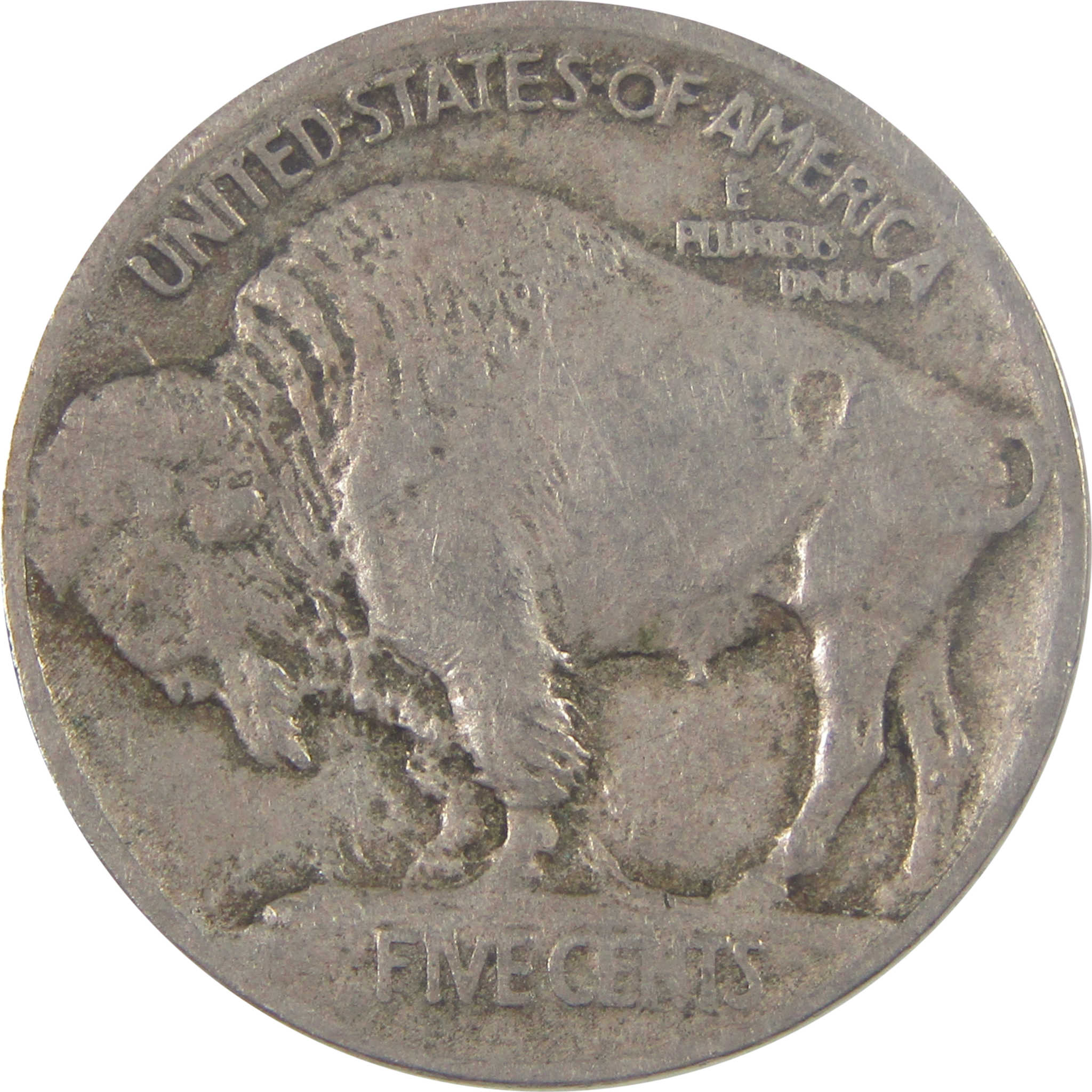 1913 Type 1 Indian Head Buffalo Nickel F Fine 5c Coin SKU:I17108