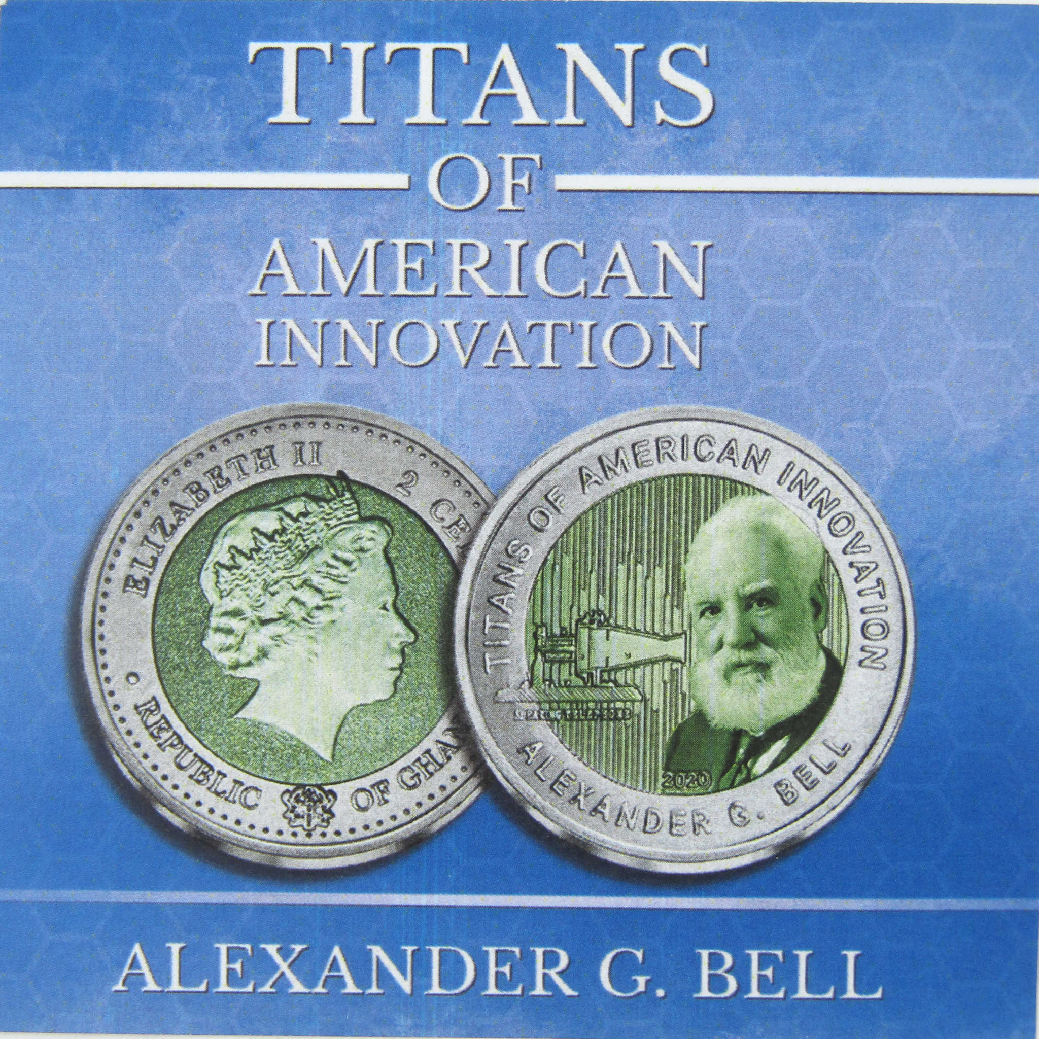 2020 Bell Titans of Innovation 2 Cedi Uncirculated 0.99 Titanium