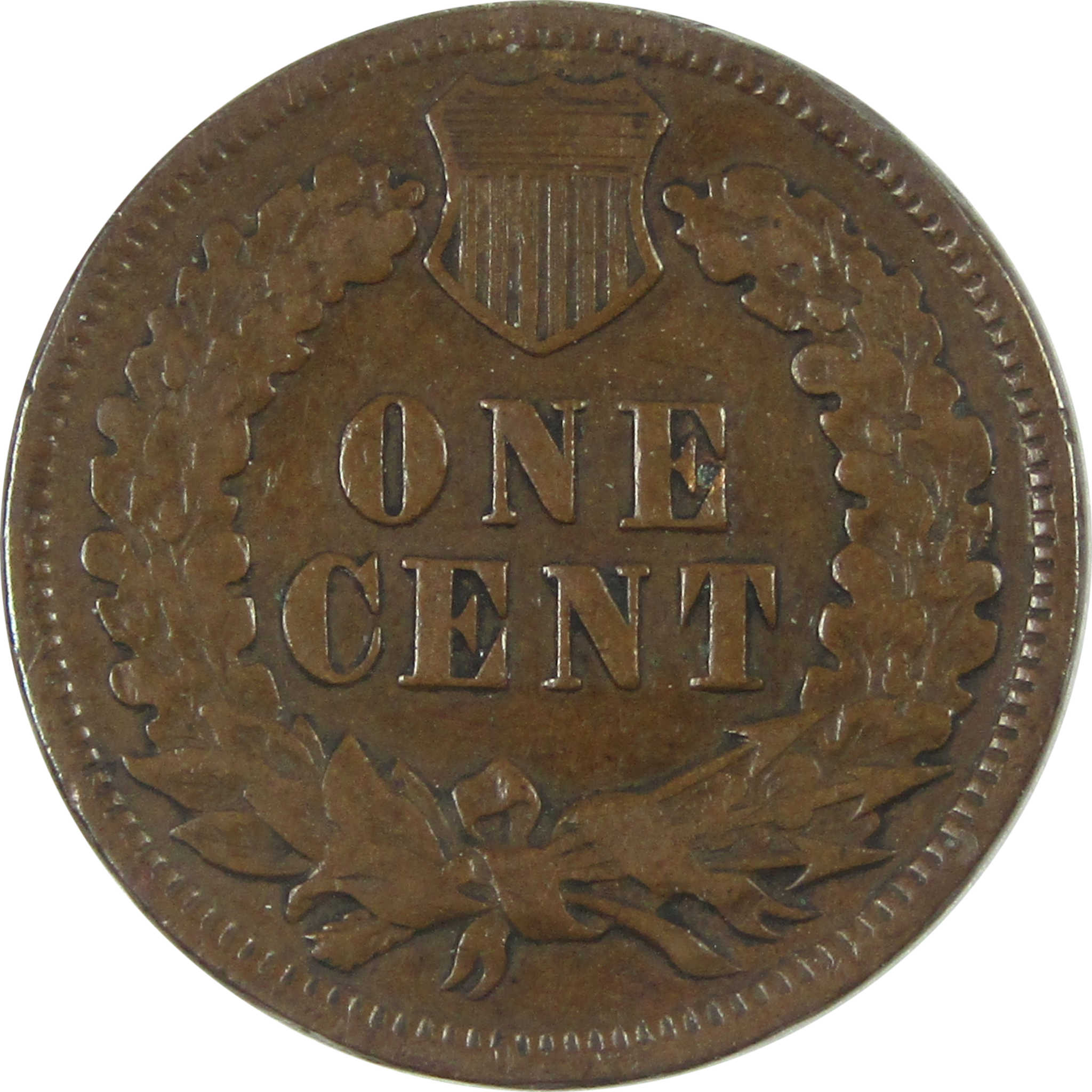 1875 Indian Head Cent F Fine Penny 1c Coin SKU:I15163