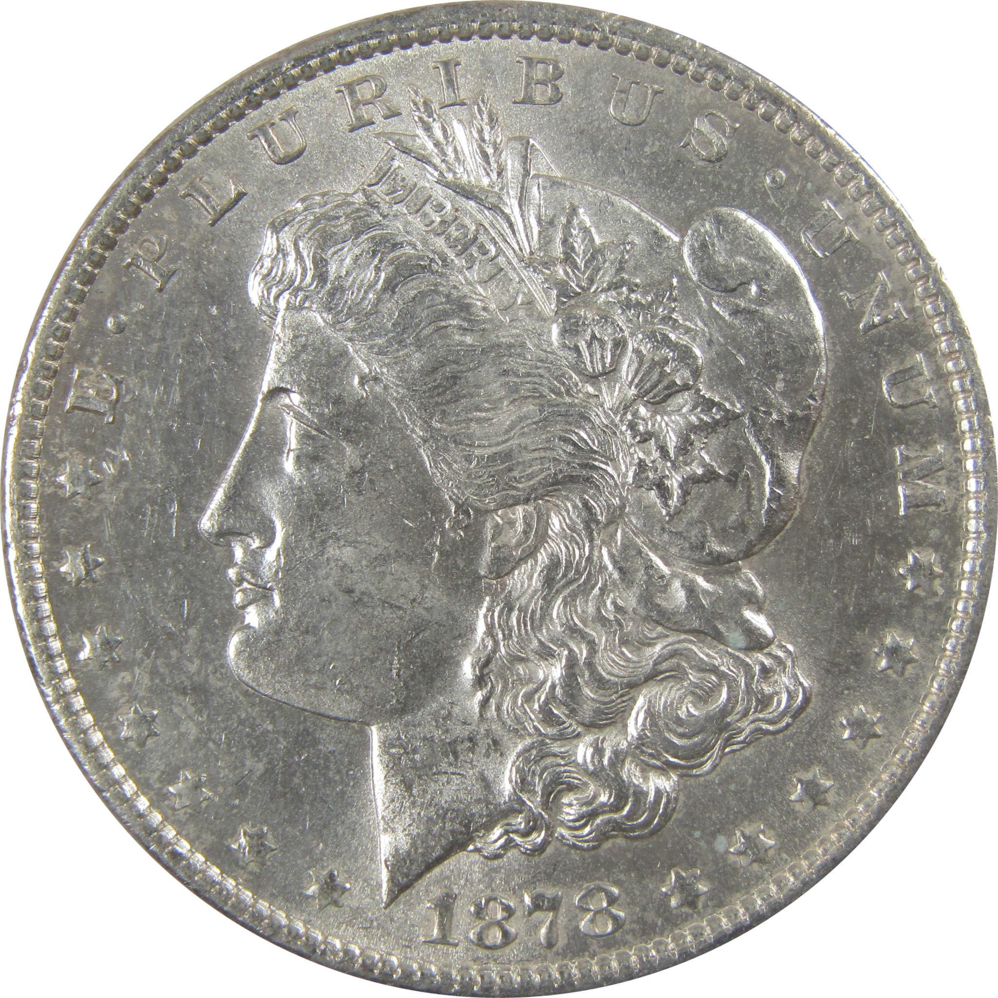 1878 7TF Rev 79 Morgan Silver Dollar Borderline Unc SKU:I25220 - Morgan coin - Morgan silver dollar - Morgan silver dollar for sale - Profile Coins &amp; Collectibles