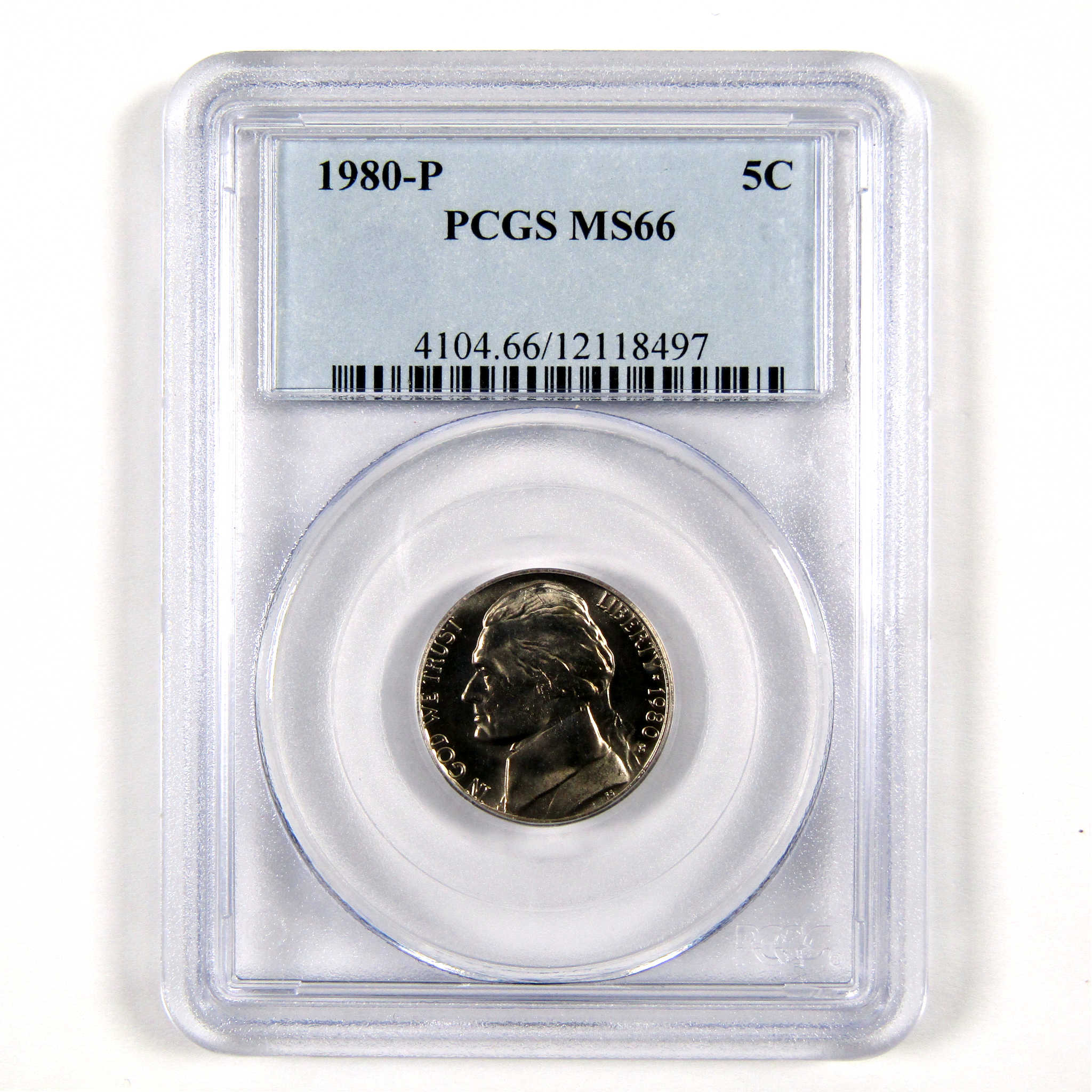 1980 P Jefferson Nickel MS 66 PCGS 5c Uncirculated Coin SKU:CPC4246