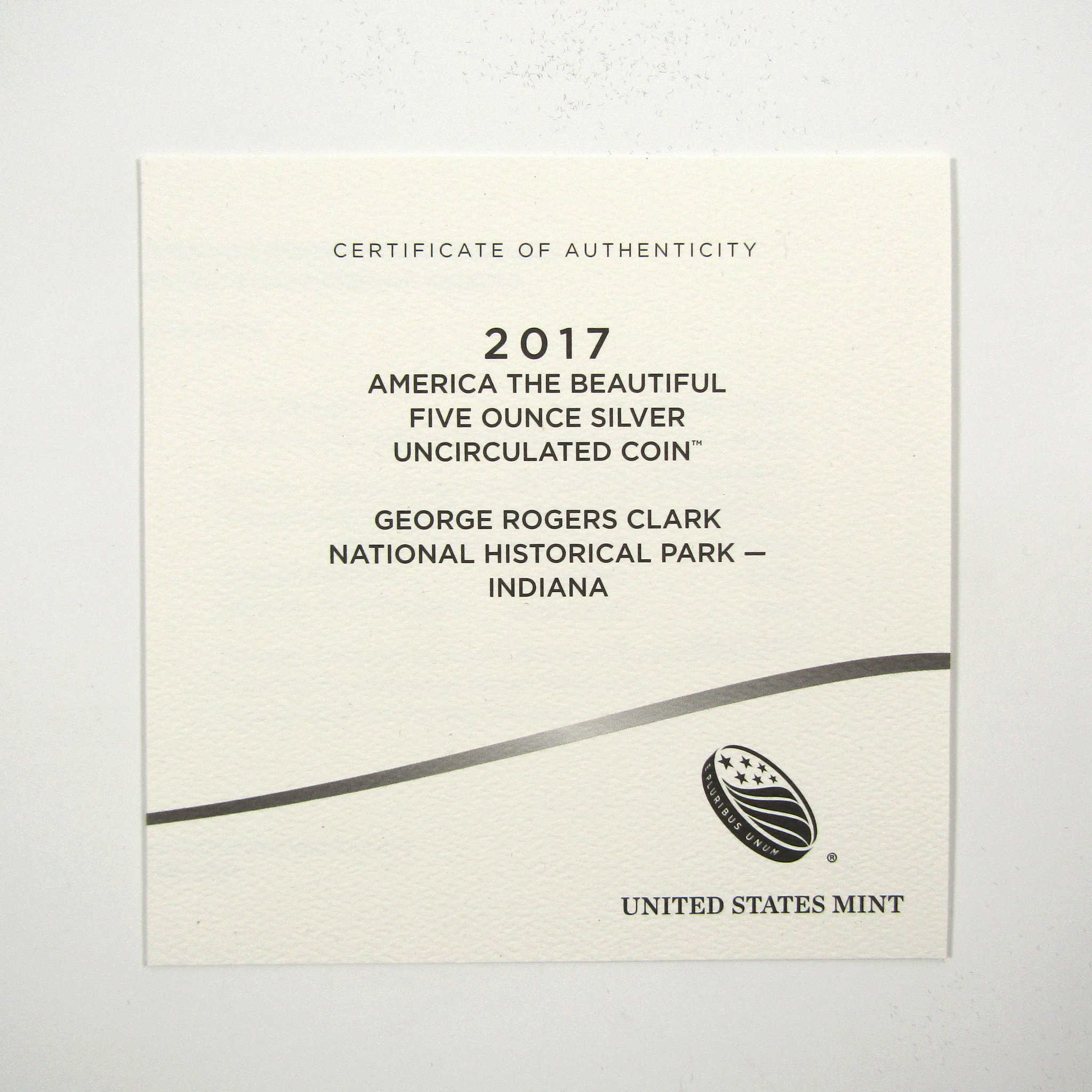 2017 P George Rogers Clark Park 5 oz Silver OGP COA SKU:CPC2595