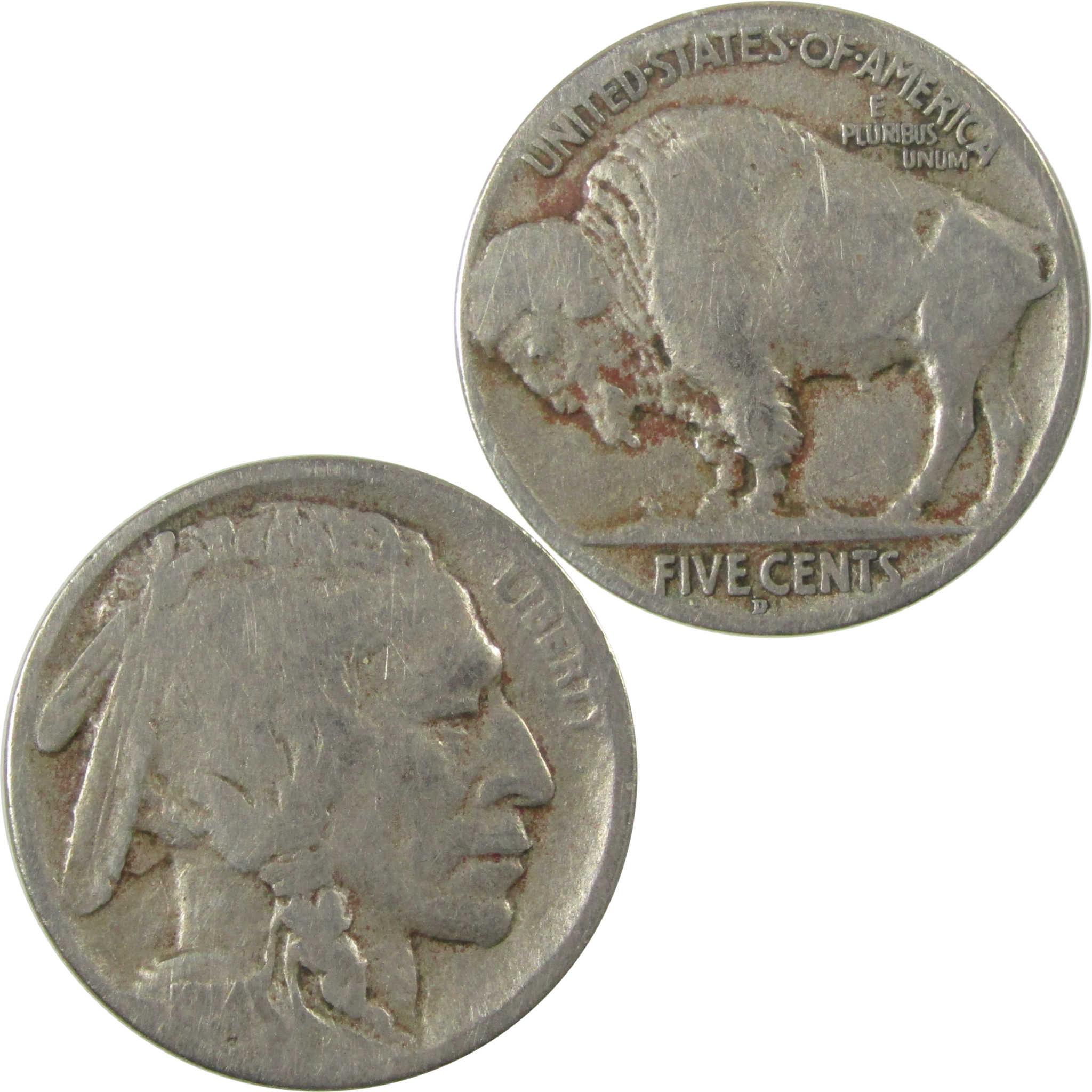 1914 D Indian Head Buffalo Nickel AG About Good 5c Coin SKU:I25802
