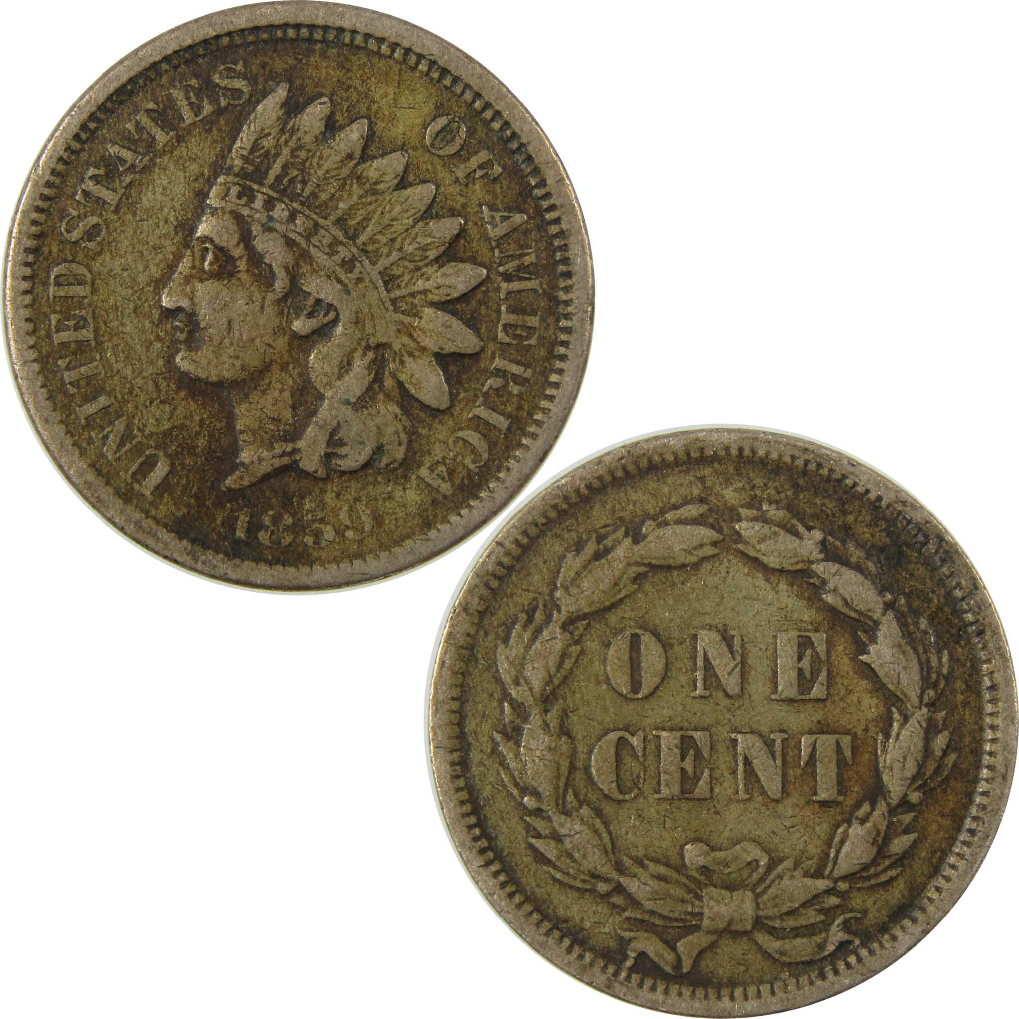 1859 Indian Head Cent VF Very Fine Penny 1c Coin SKU:CP1323