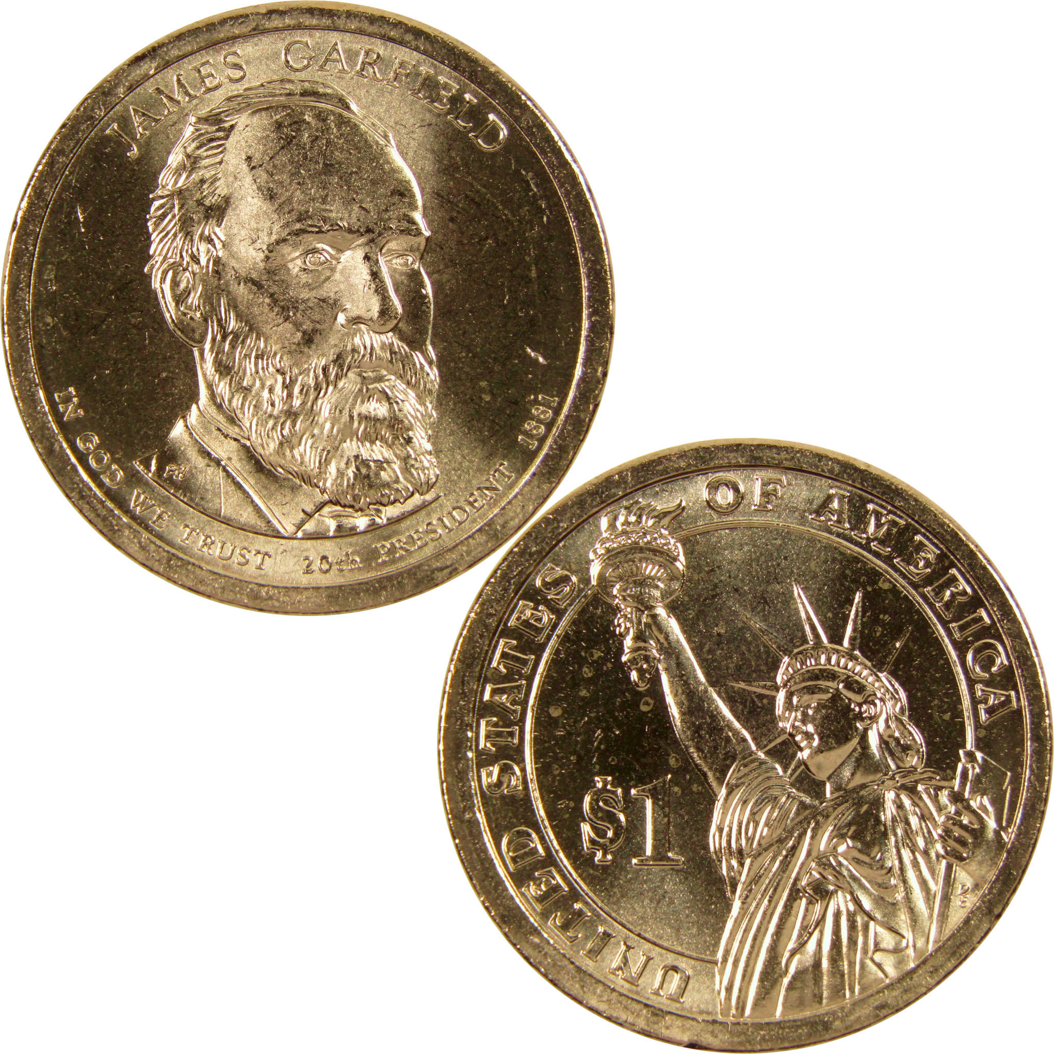 2011 P James A Garfield Presidential Dollar BU Uncirculated $1 Coin