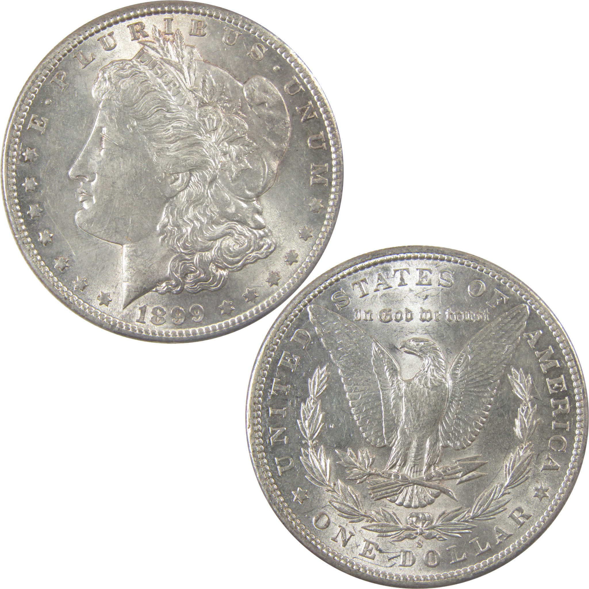1899 S Morgan Silver Dollar CH AU Choice About Uncirculated SKU:I23525 - Morgan coin - Morgan silver dollar - Morgan silver dollar for sale - Profile Coins &amp; Collectibles