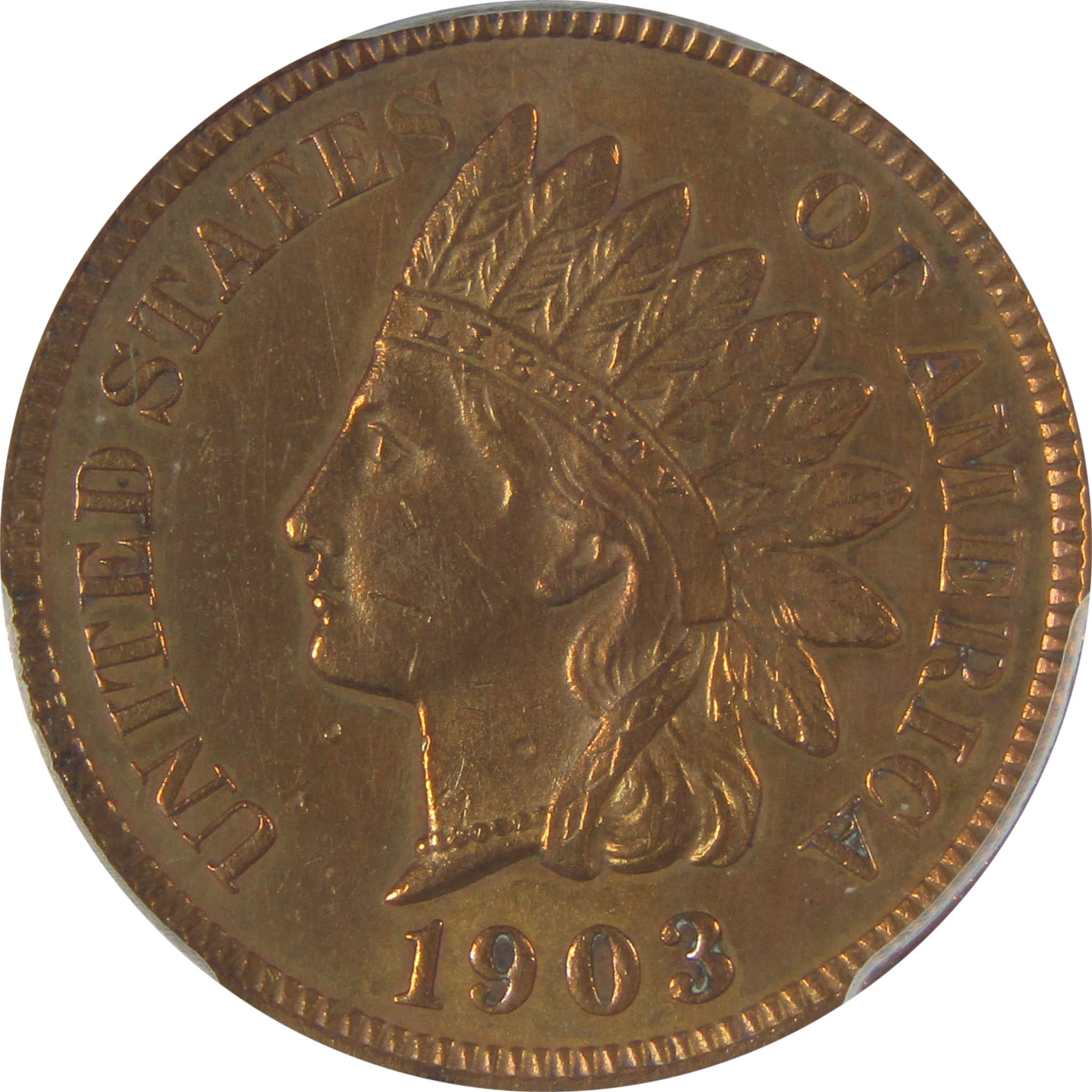 1903 Indian Head Cent Uncirculated Details PCGS Penny 1c Coin SKU:CP45