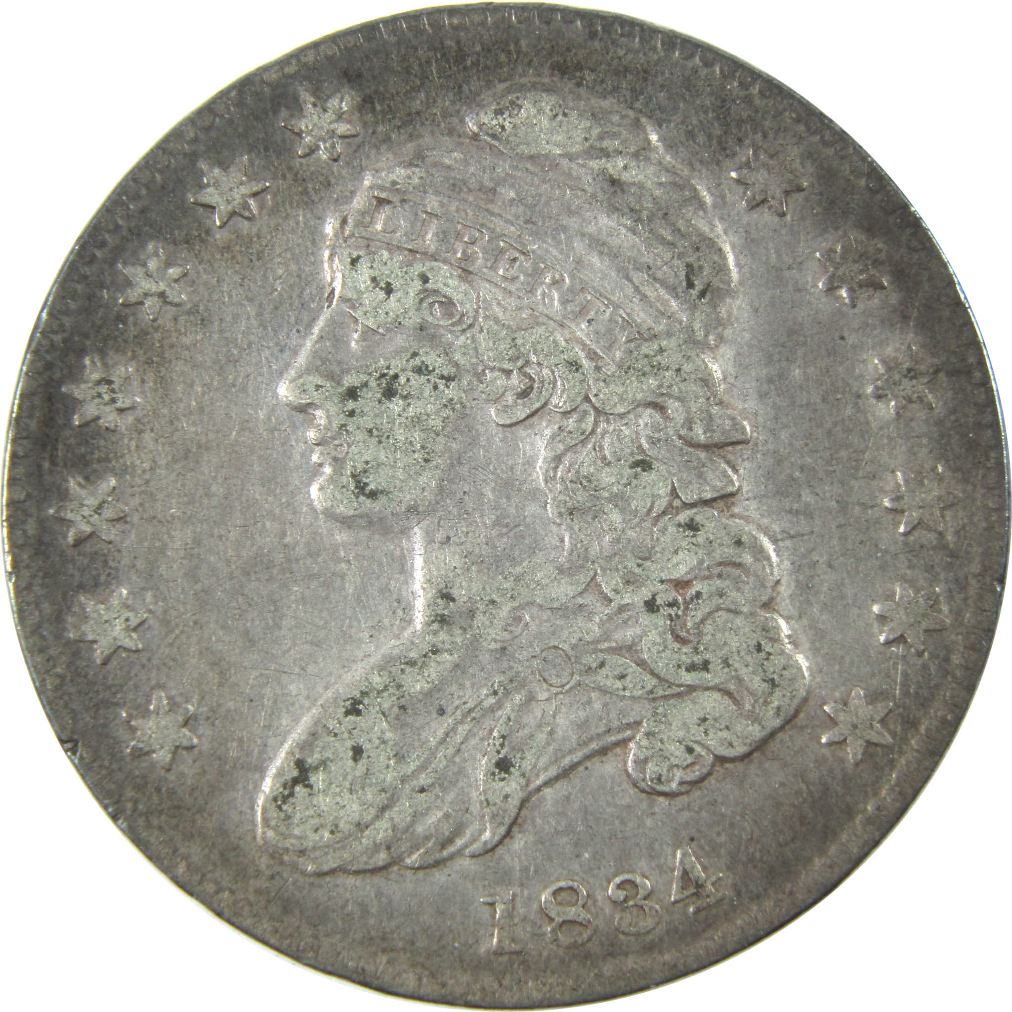 1834 Small Date, Stars, Letters Capped Bust Half Dollar VF SKU:I14900