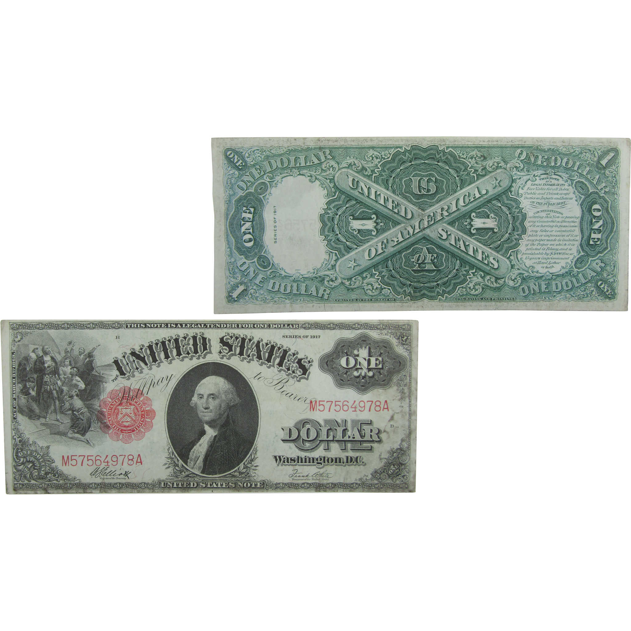 1917 $1 Large Size Legal Tender Note XF Details Currency SKU:CPC0528