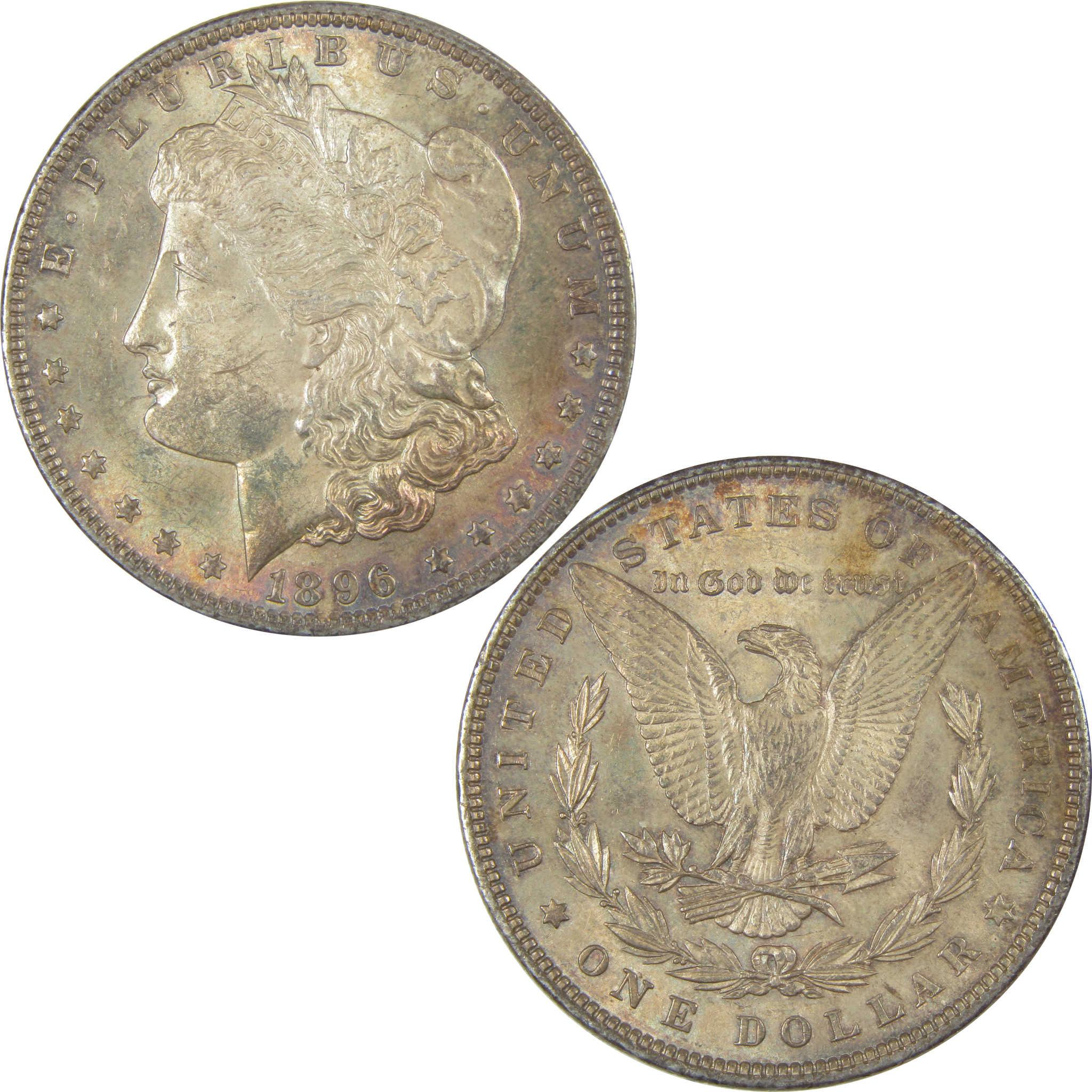 1896 Morgan Dollar Uncirculated Silver $1 Coin Toned SKU:CPC0999