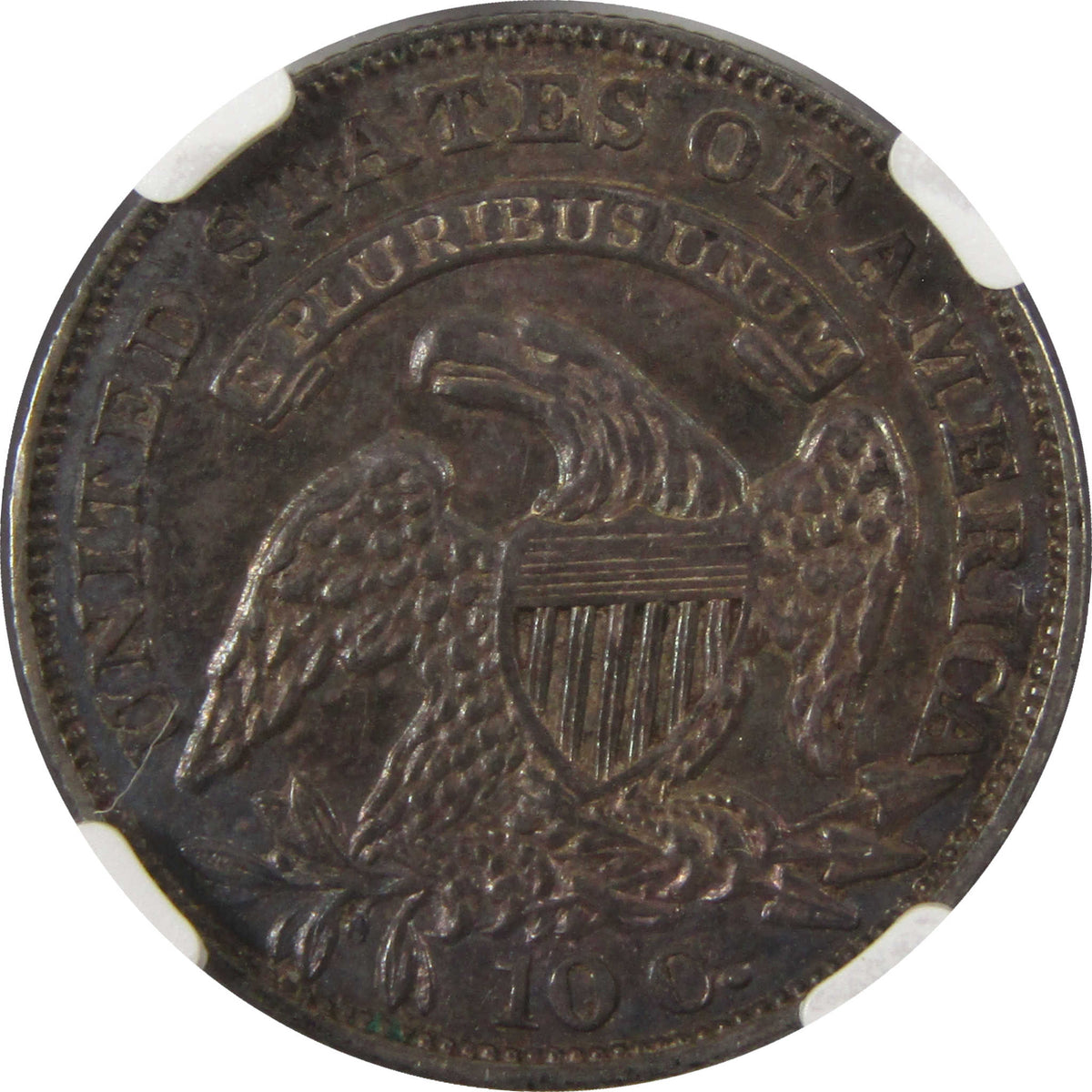 1834 Large 4 Capped Bust Silver Dime AU Details NGC Coin SKU:I29338