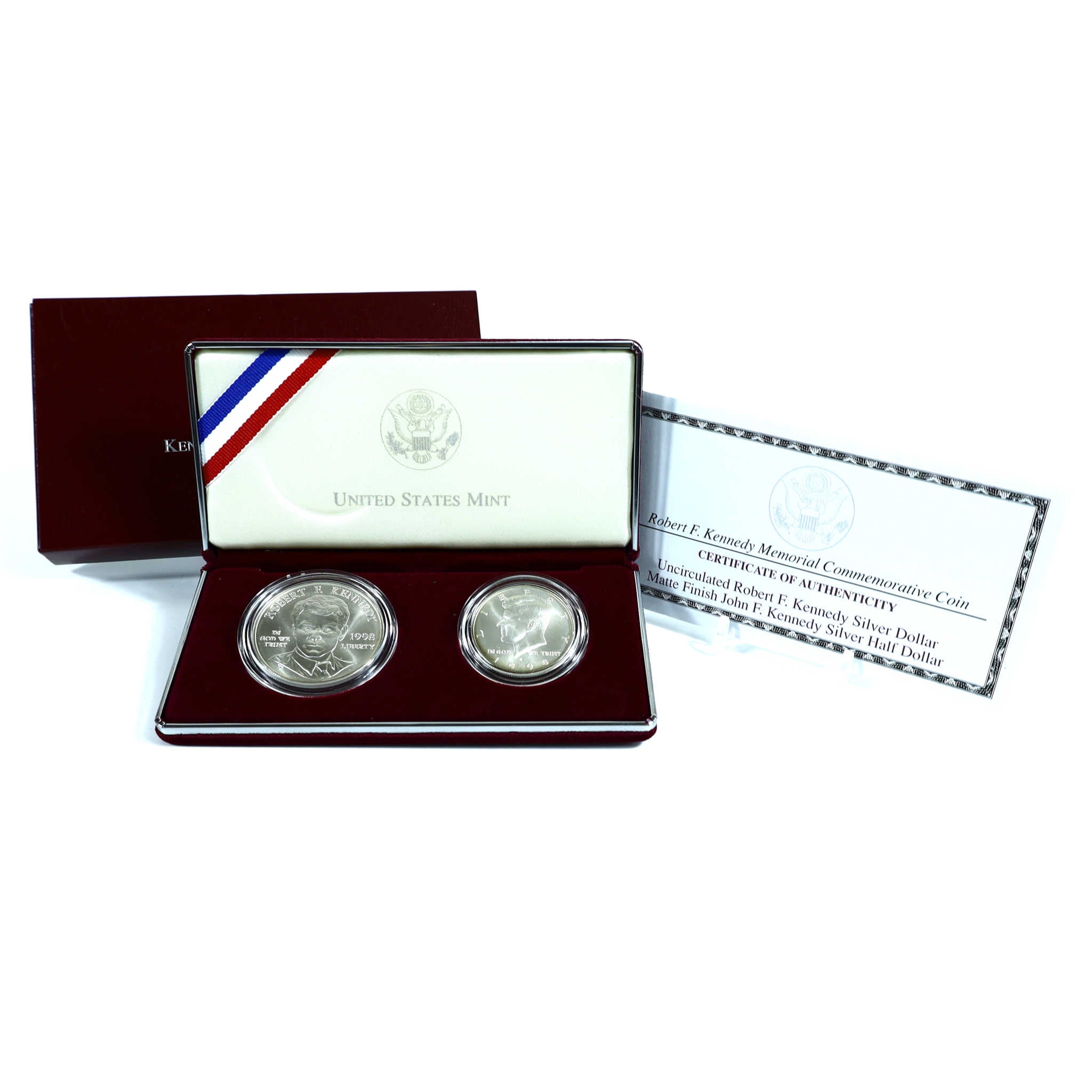 Kennedy Commemorative Silver Matte Collector Set OGP COA SKU:CPC7187