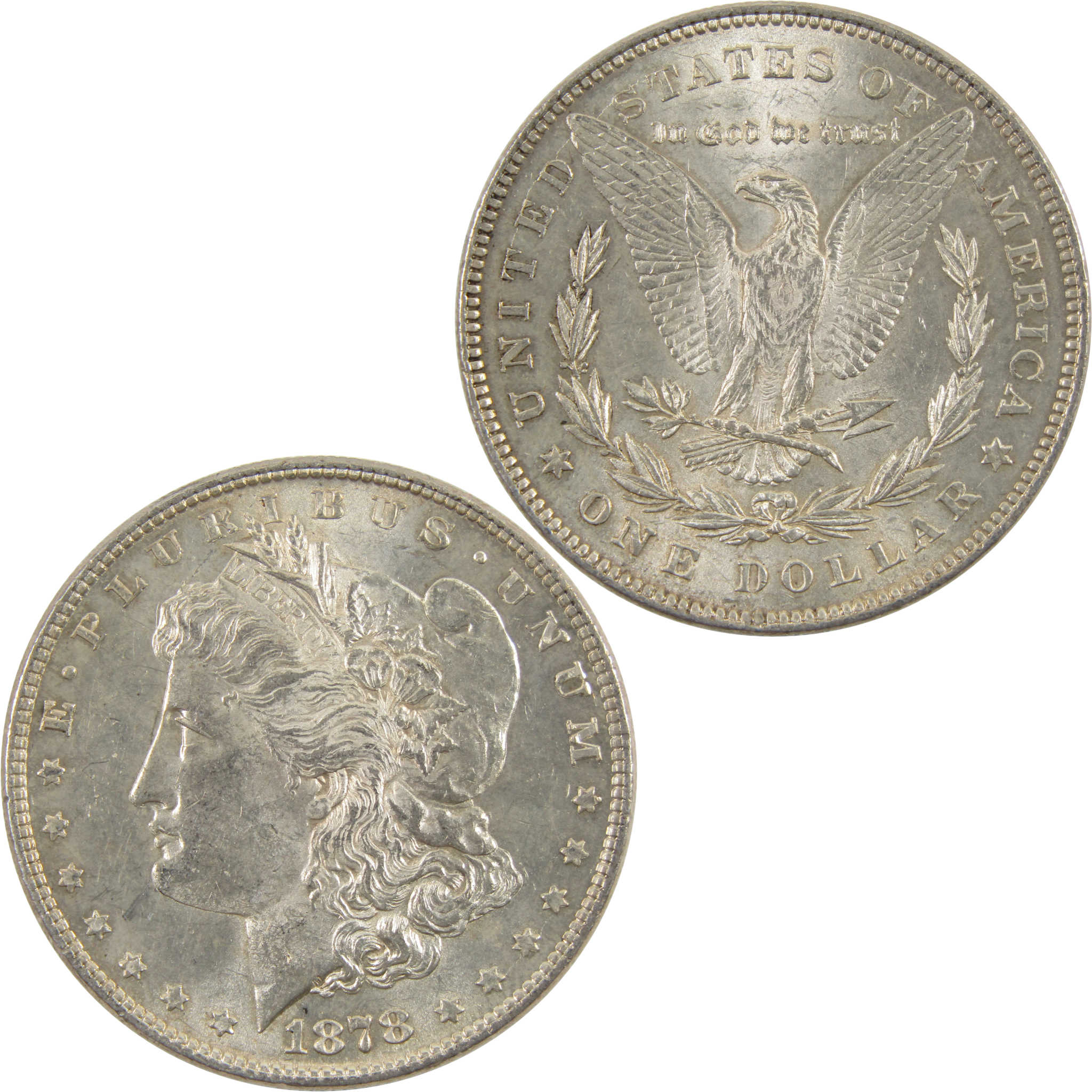 1878 7/8TF Morgan Dollar Borderline Unc 90% Silver $1 SKU:I11144 - Morgan coin - Morgan silver dollar - Morgan silver dollar for sale - Profile Coins &amp; Collectibles