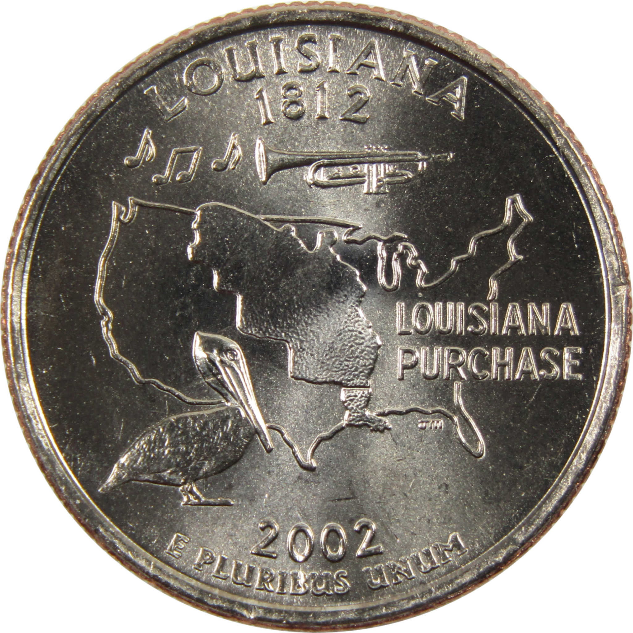 2002 P Louisiana State Quarter BU Uncirculated Clad 25c Coin