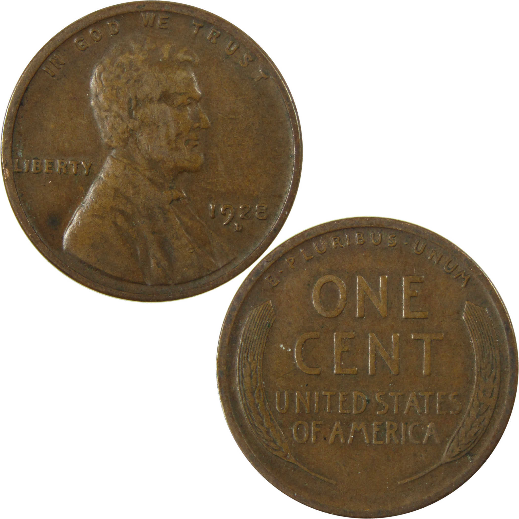 1928 D Lincoln Wheat Cent VF Very Fine Penny 1c Coin SKU:I27596