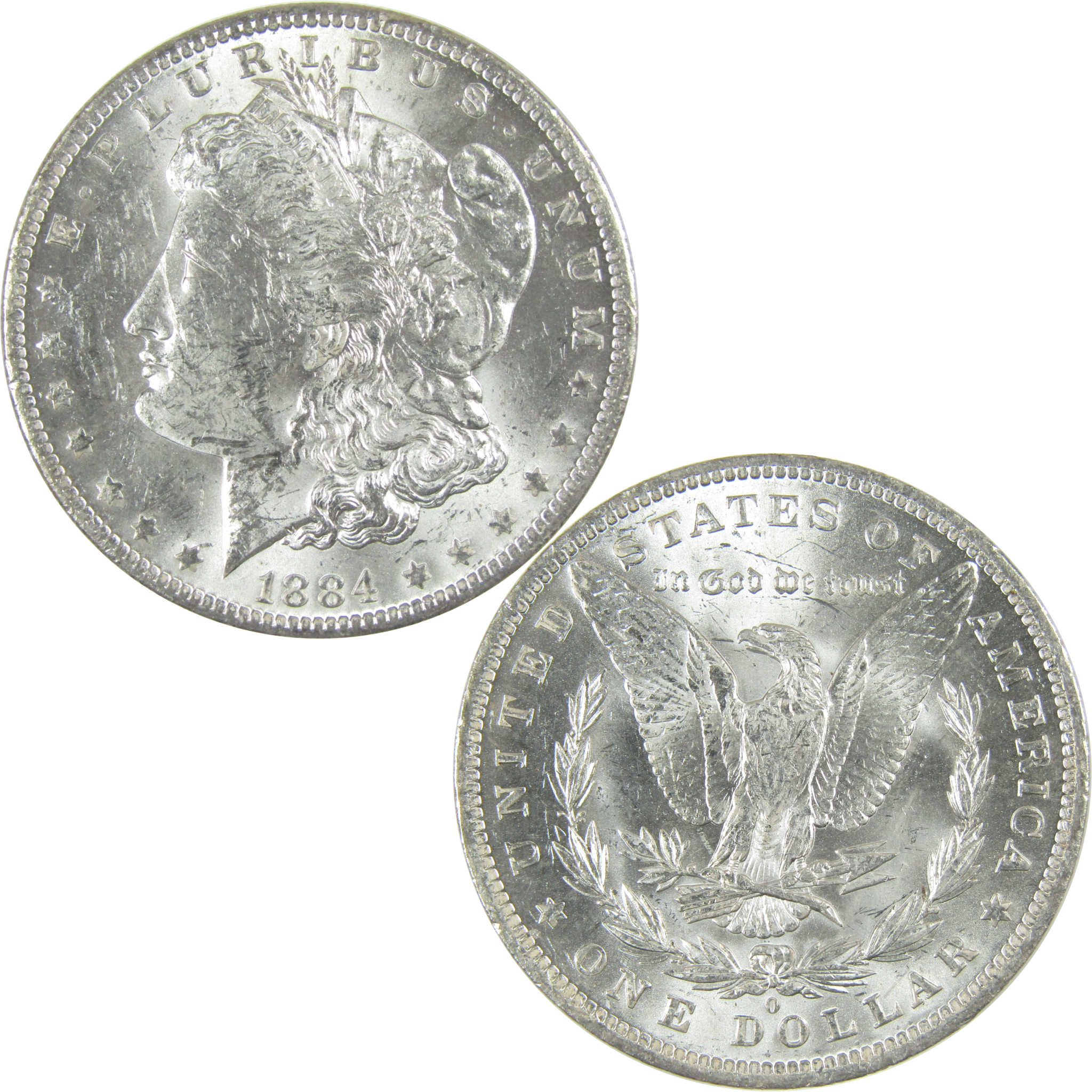 1884 O Morgan Silver Dollar Uncirculated Mint State $1 Coin SKU:I27485