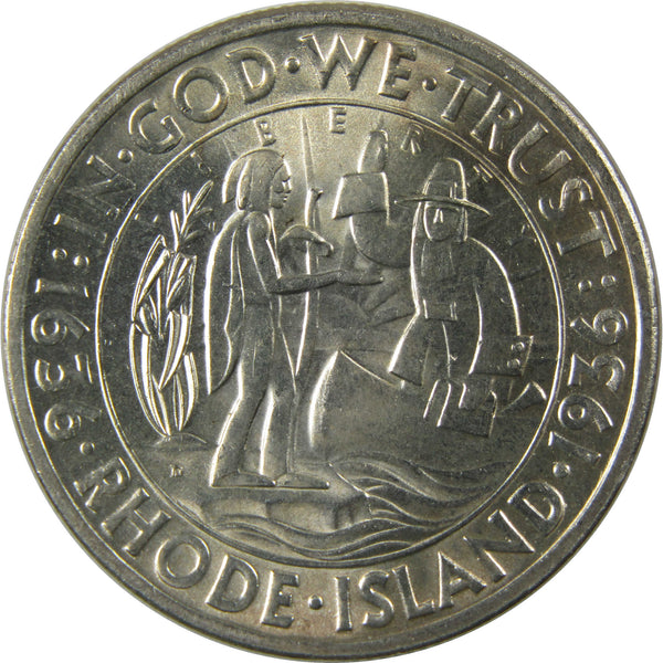 1936 D Providence Rhode Island Commemorative Silver 50c BU Choice Unc
