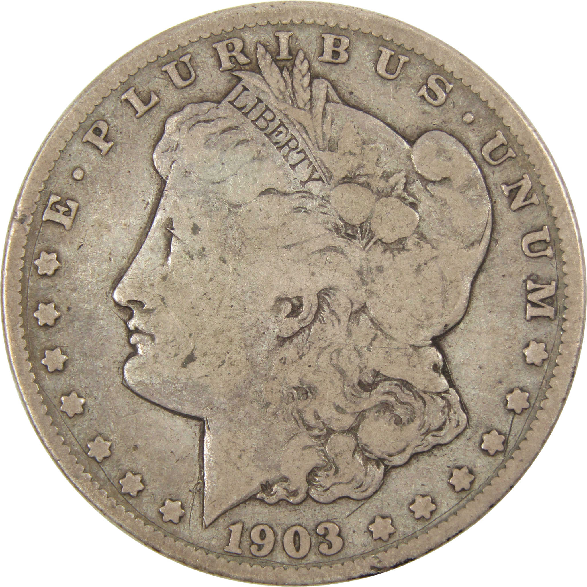 1903 S Morgan Dollar VG Very Good Details 90% Silver $1 Coin SKU:I8347 - Morgan coin - Morgan silver dollar - Morgan silver dollar for sale - Profile Coins &amp; Collectibles