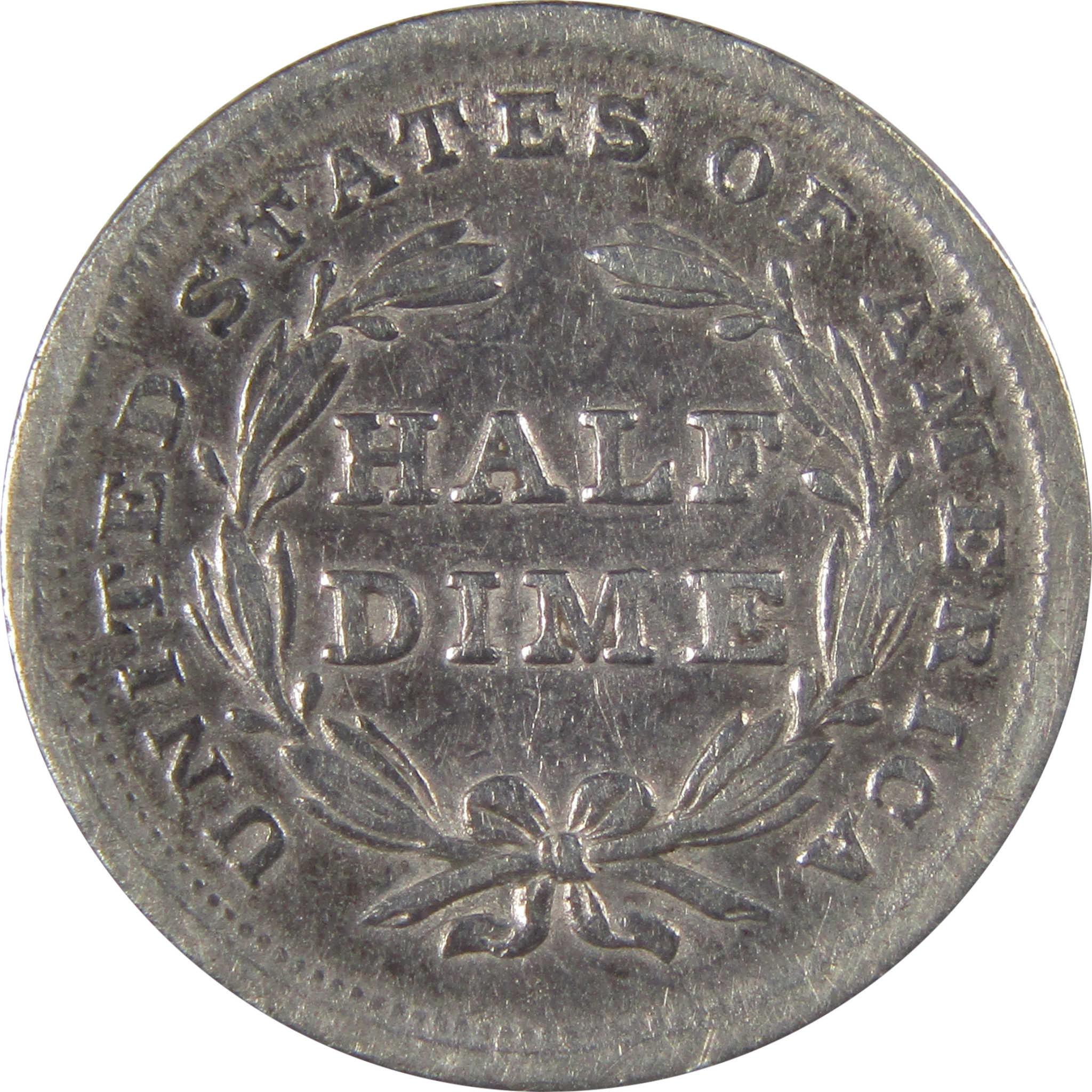 1838 No Drapery Small Stars Seated Liberty Half Dime VF SKU:I24218