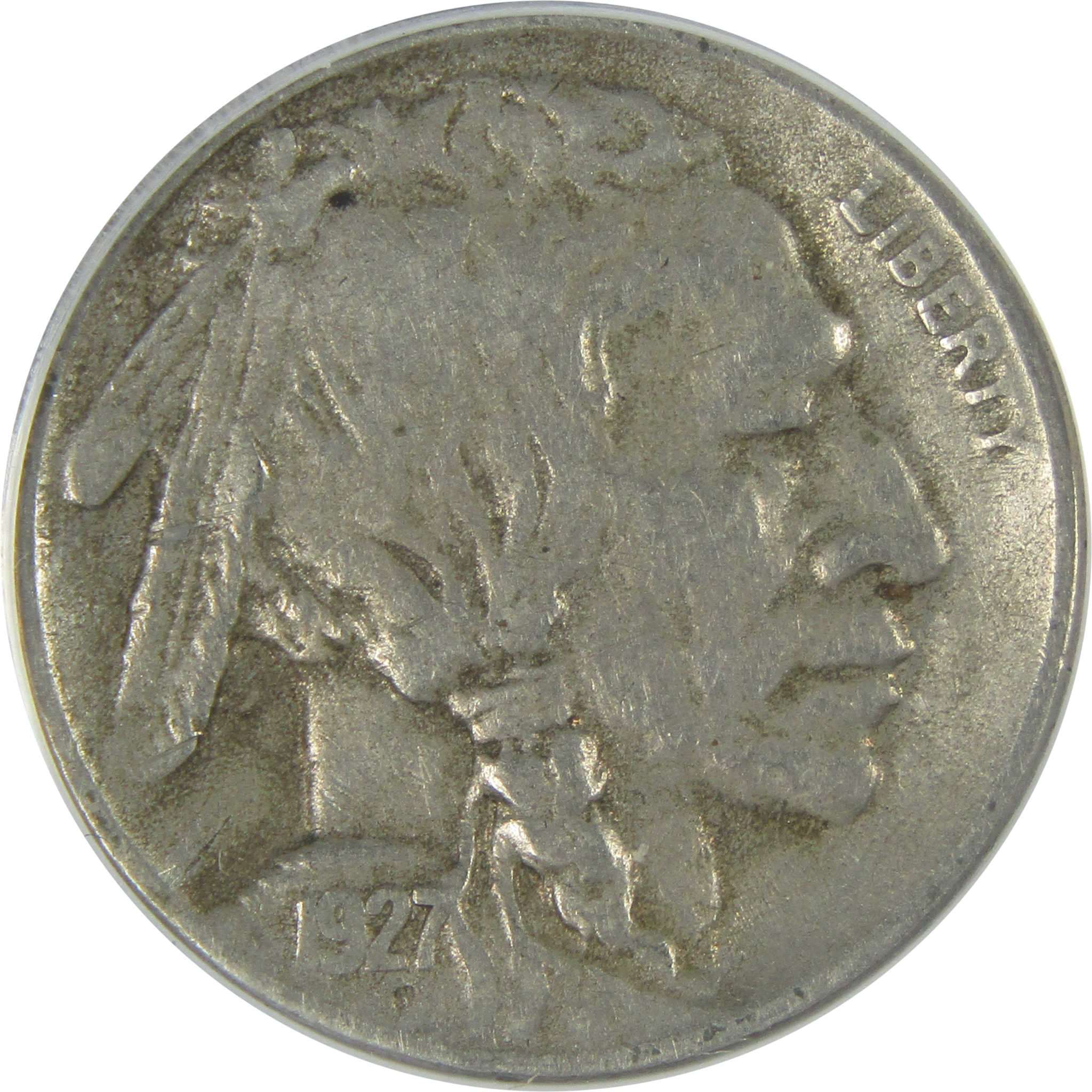 1927 S Indian Head Buffalo Nickel VF 35 Details ANACS 5c SKU:I16107