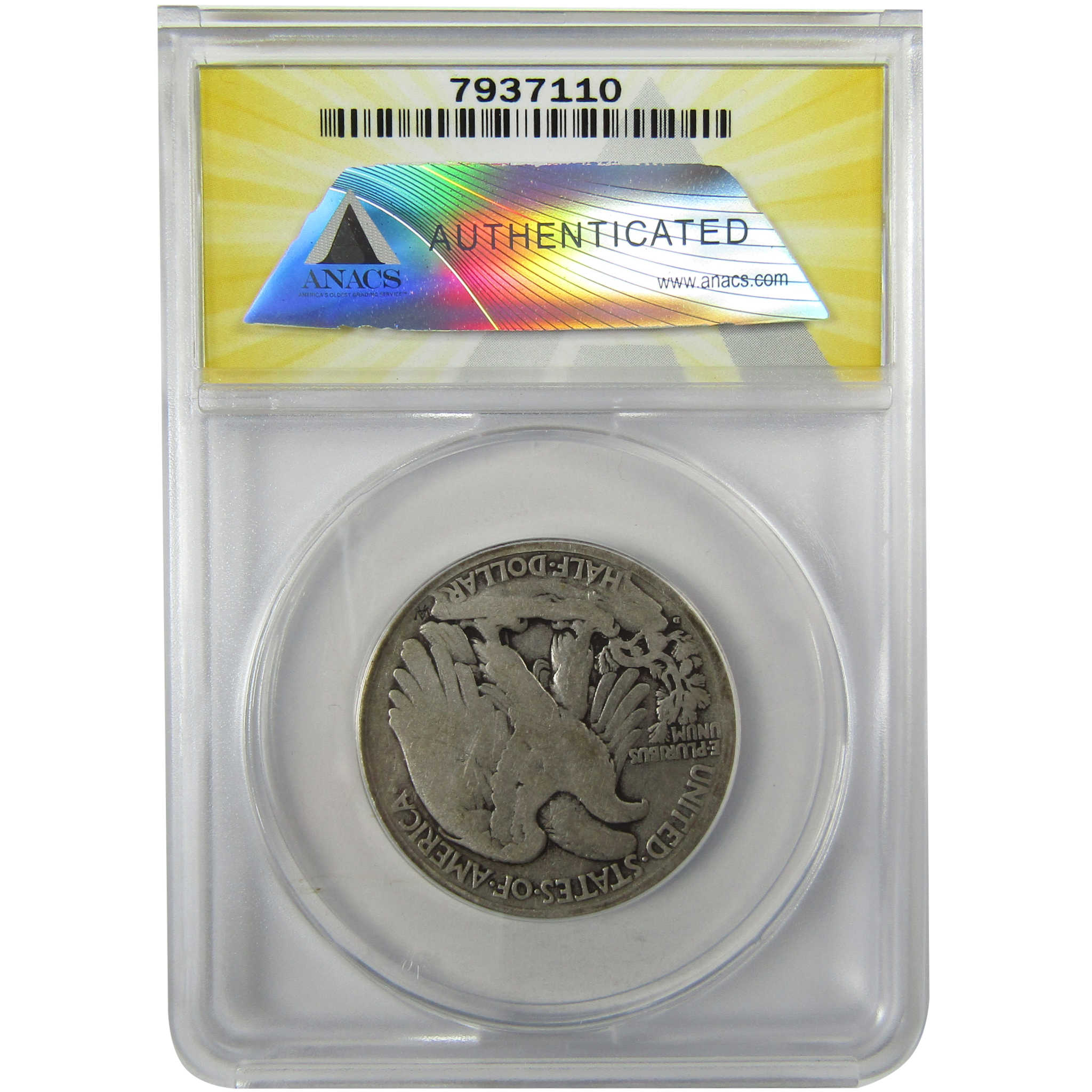 1919 D Liberty Walking Silver 50c VG 8 Details ANACS SKU:I27988