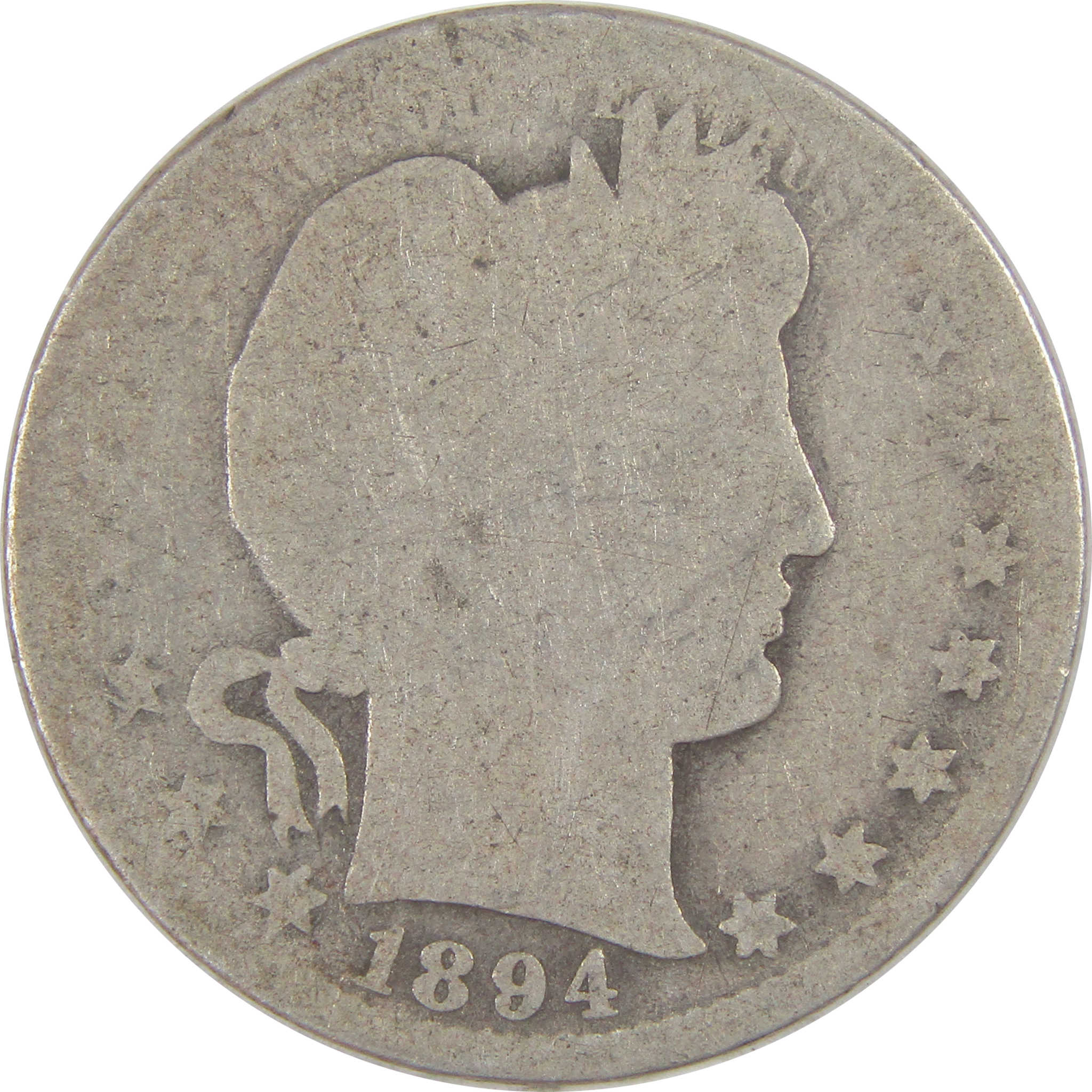 1894 O Barber Quarter AG About Good Silver 25c Coin SKU:I17140