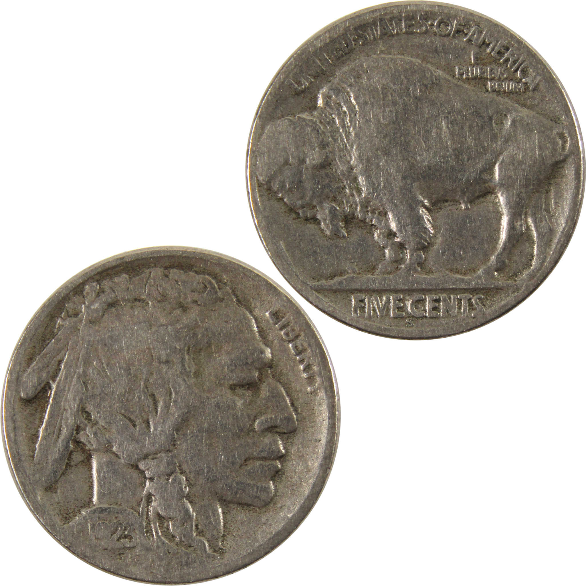 1923 S Indian Head Buffalo Nickel F Fine 5c Coin SKU:I9995