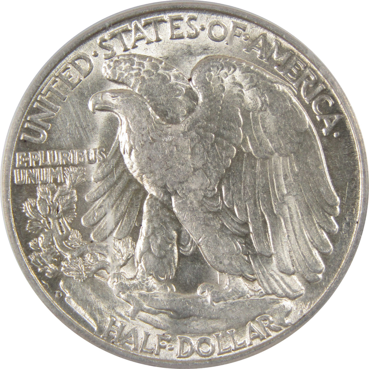 1945 D Liberty Walking Silver Half Dollar AU 58 ICG Coin SKU:I29150