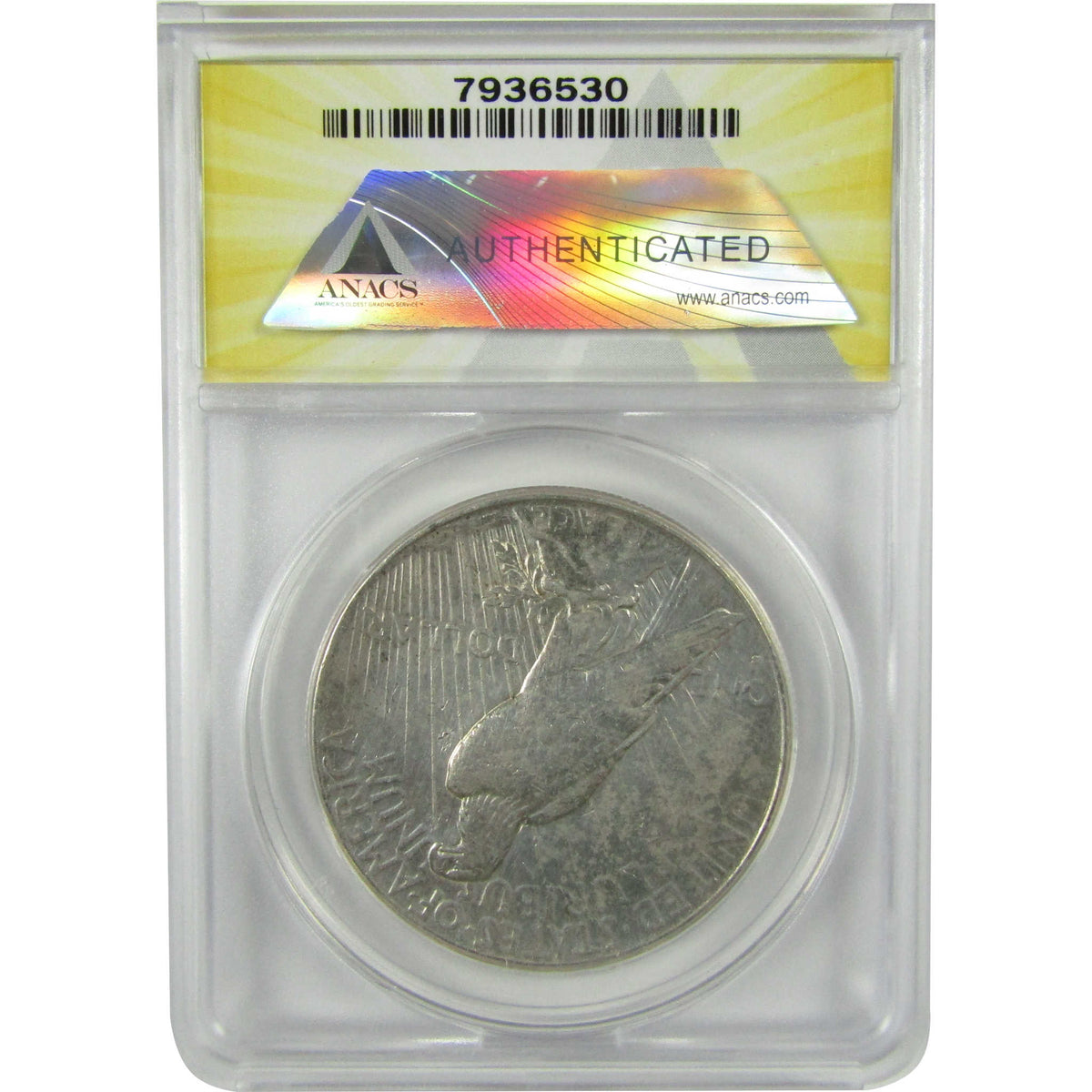 1928 S Peace Silver Dollar AU 50 Details ANACS $1 Coin SKU:I28559