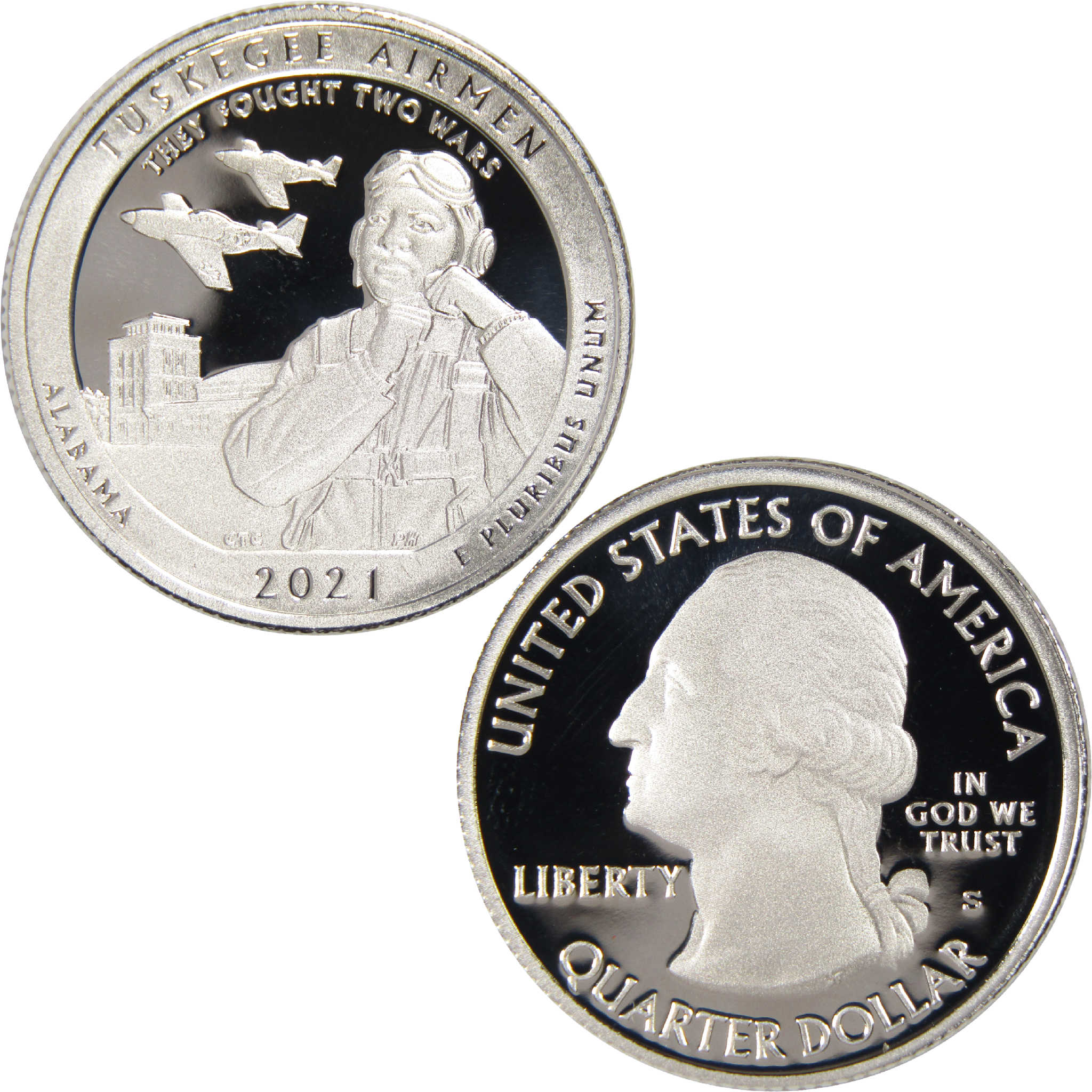 2021 S Tuskegee Airmen National Site Quarter .999 Silver 25c Proof