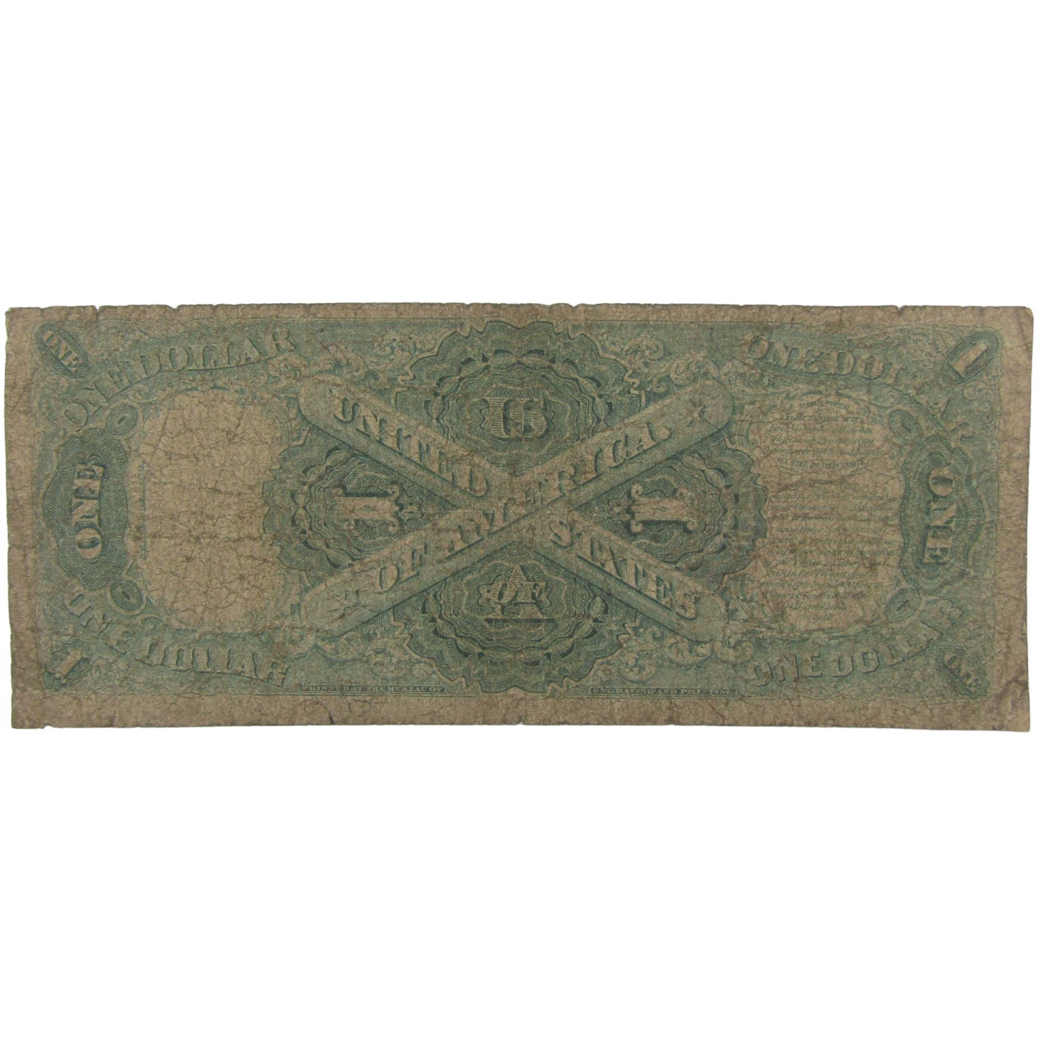 1880 $1 Large Size Legal Tender Note Fr 34 G Good Currency Collectible