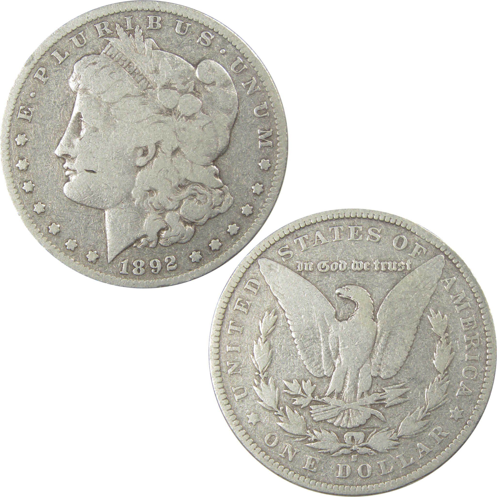 1892 S Morgan Dollar VG Very Good Details Silver $1 Coin SKU:CPC8912 - Morgan coin - Morgan silver dollar - Morgan silver dollar for sale - Profile Coins &amp; Collectibles