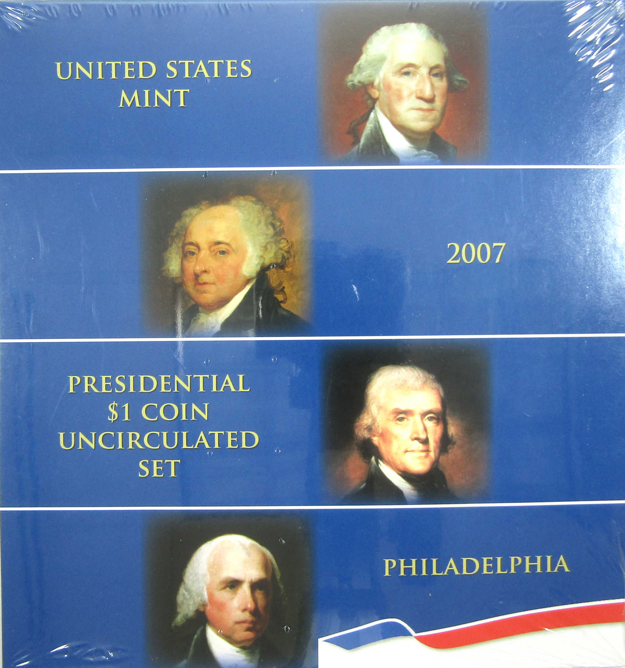 2007 P Presidential $1 Coin Uncirculated Set OGP COA SKU:CPC4292