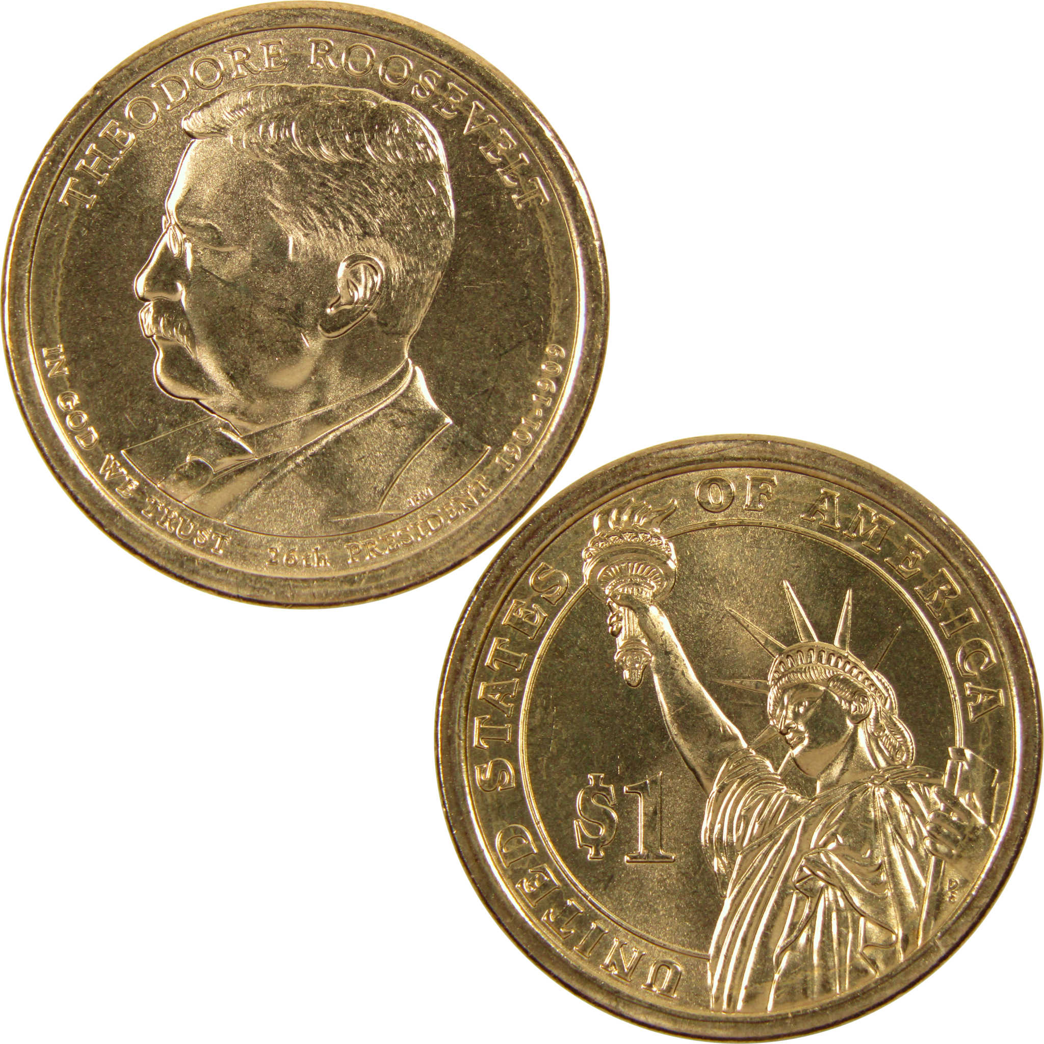 2013 D Theodore Roosevelt Presidential Dollar BU Uncirculated $1 Coin